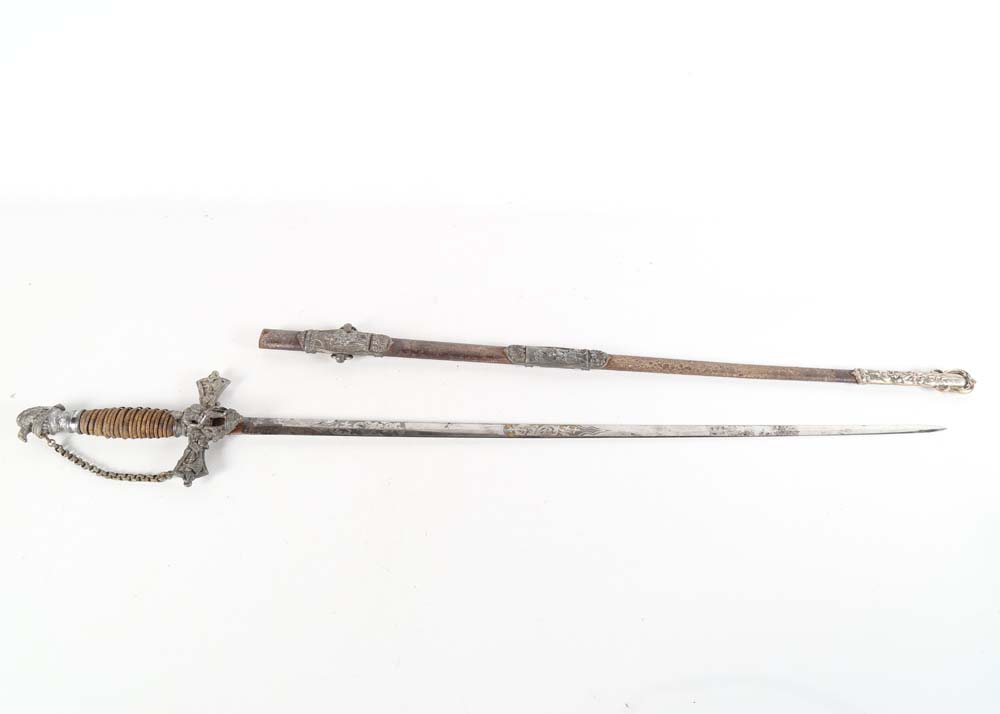 Vintage Knights of Columbus Masonic Templar Sword