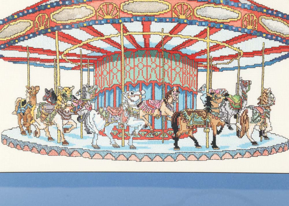 Framed Carousel Needlepoint