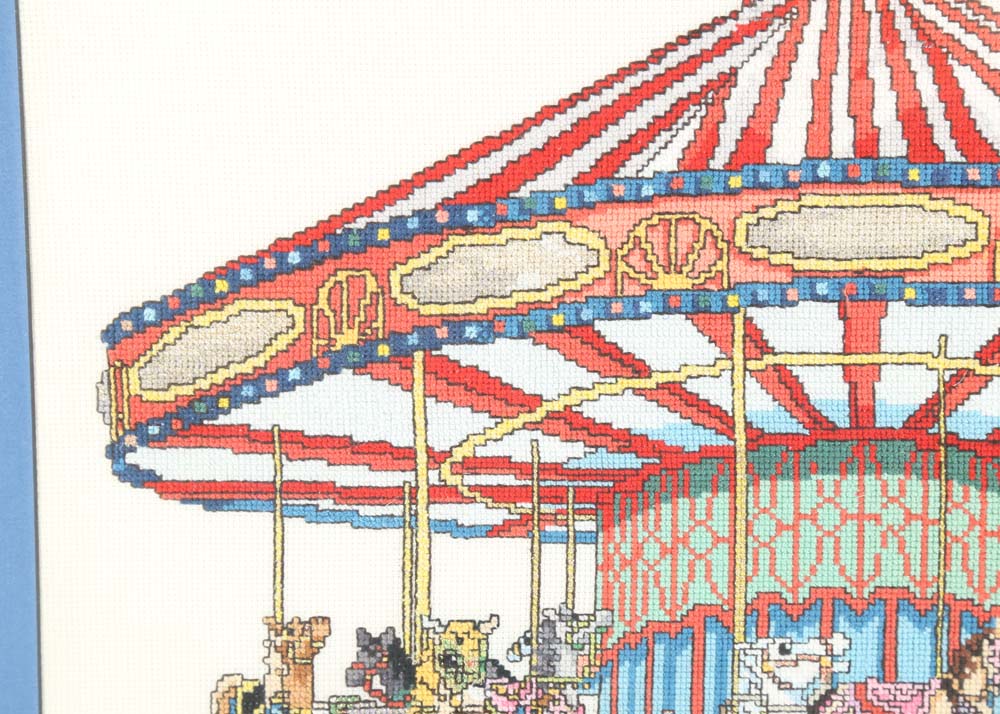 Framed Carousel Needlepoint
