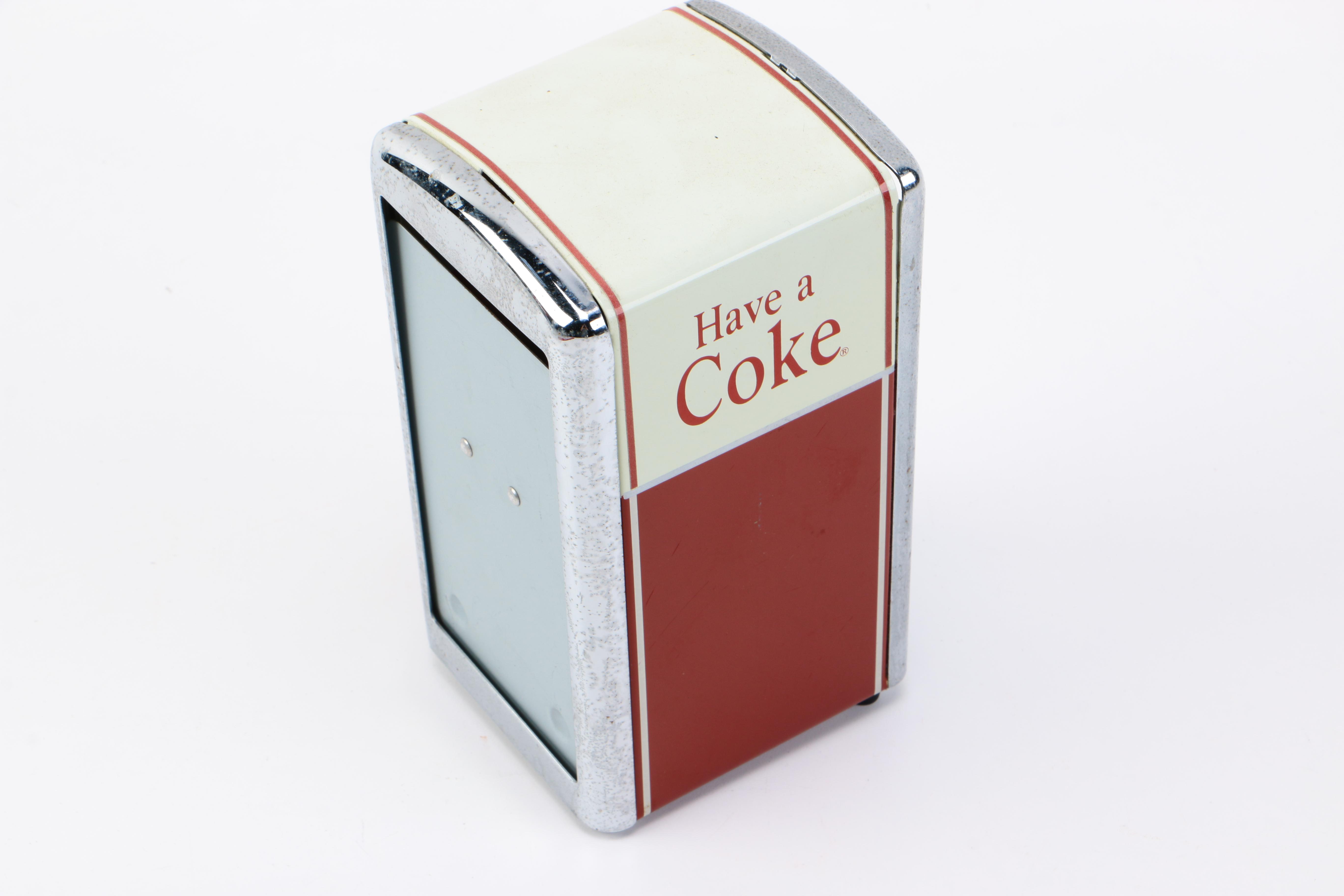 Coca-Cola Thermometer and Napkin Dispenser