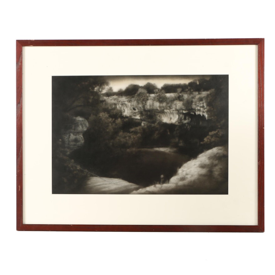 Signed Limited Edition Lithograph "Above Hamilton Pool"