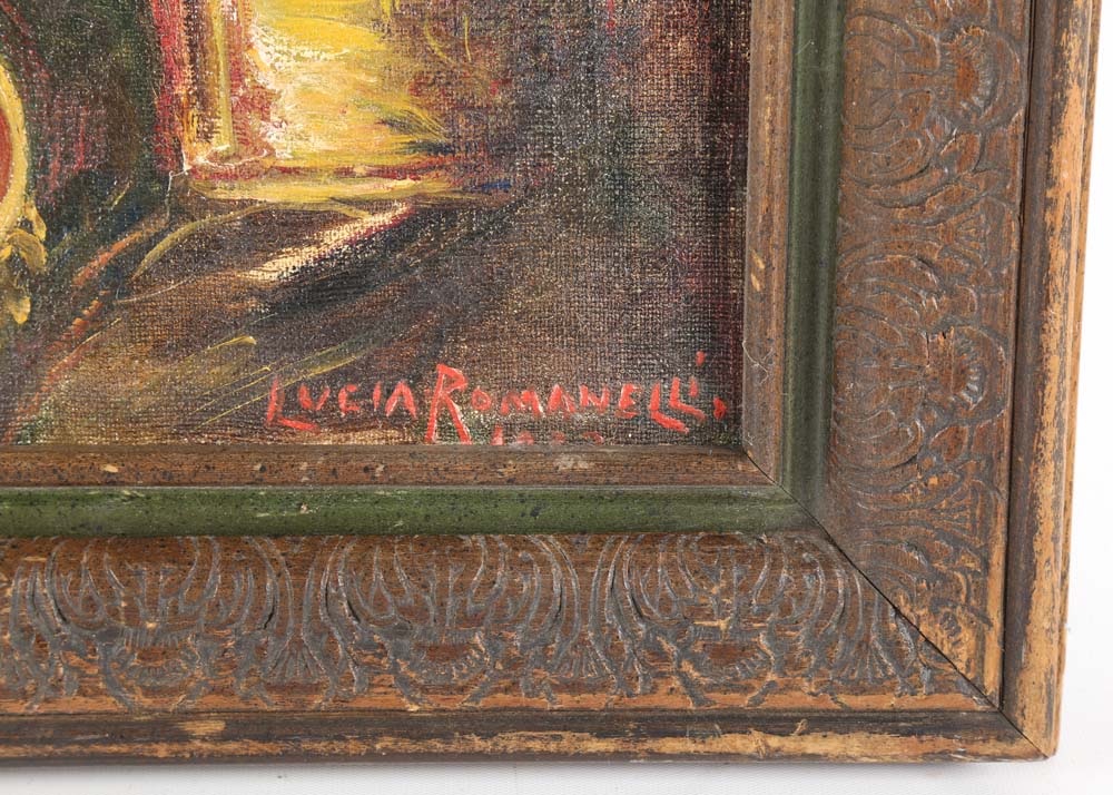 Lucia Romanelli 1932 Oil Portrait Painting on Canvas