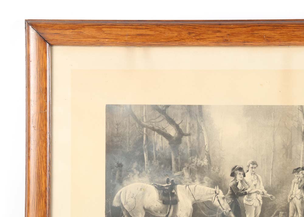 After John Pott Vintage Etching "Between Love and Honor"