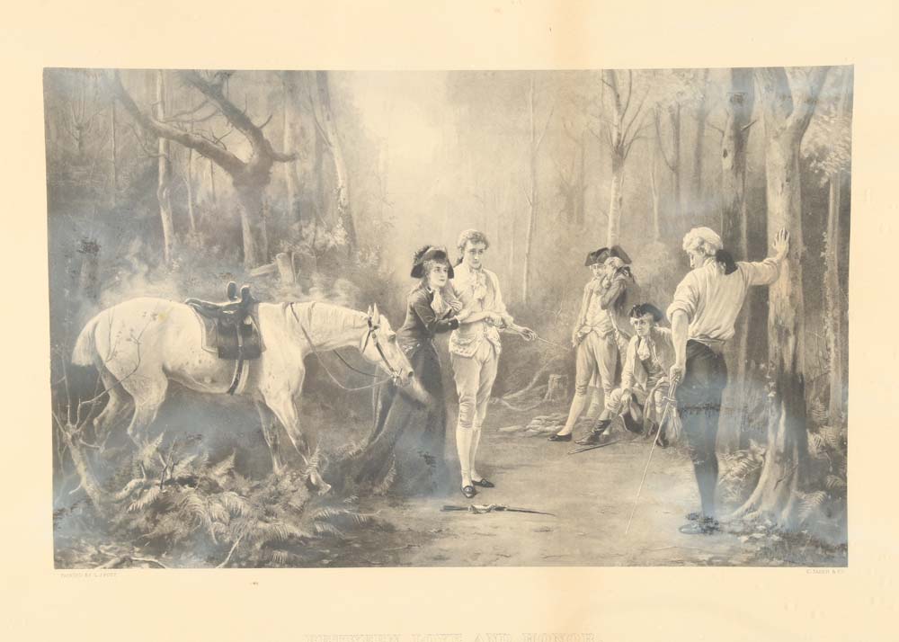 After John Pott Vintage Etching "Between Love and Honor"