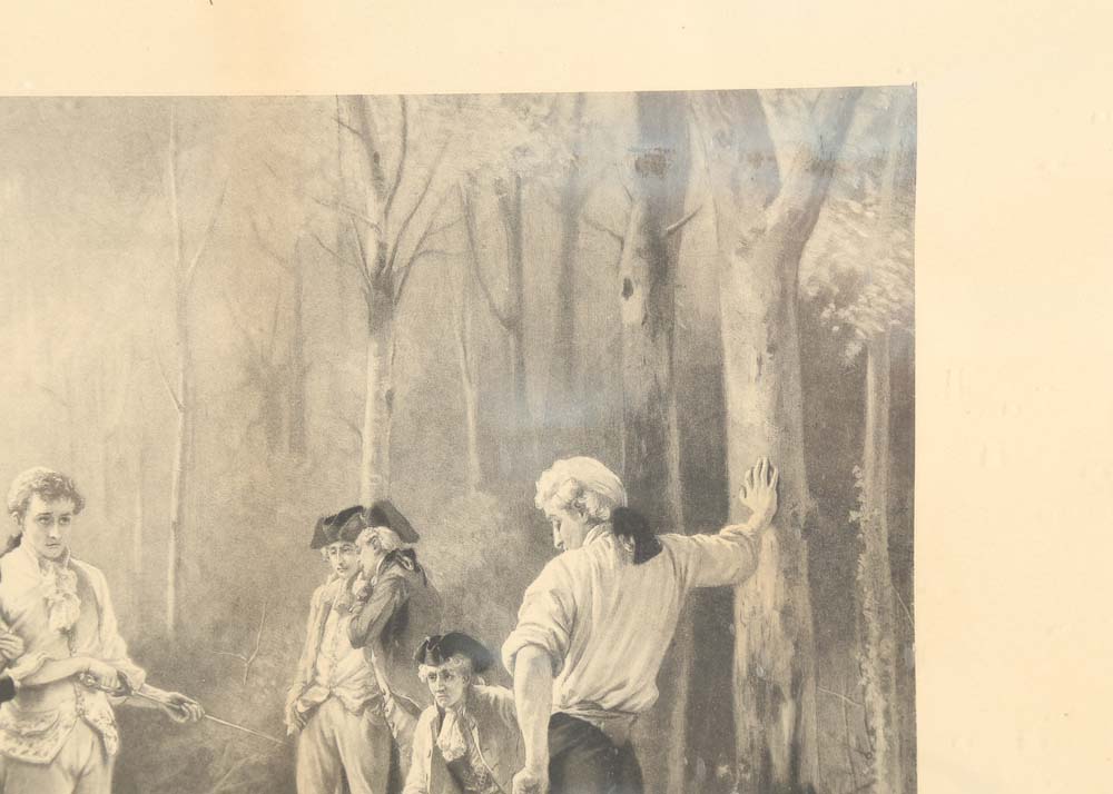 After John Pott Vintage Etching "Between Love and Honor"