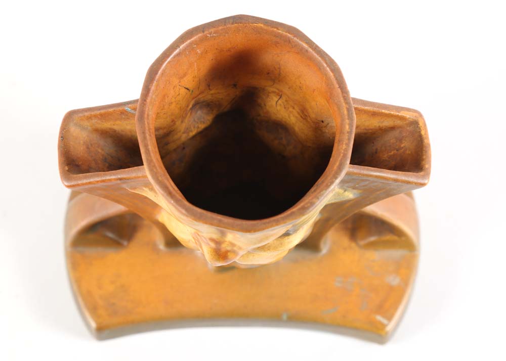 Vintage Roseville "Clematis" Triple Bud Vase