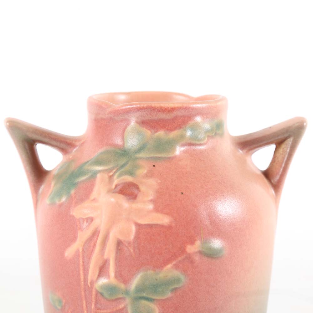 Vintage Roseville "Columbine" Pink Vase