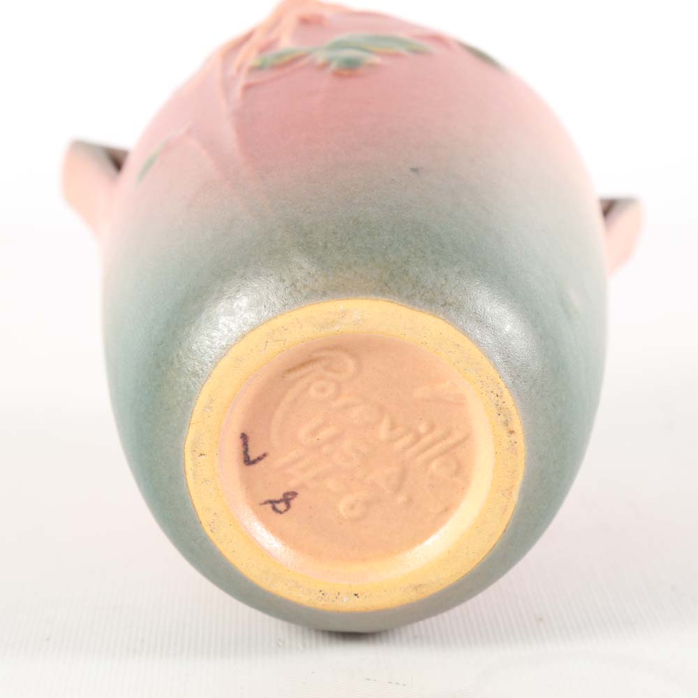 Vintage Roseville "Columbine" Pink Vase