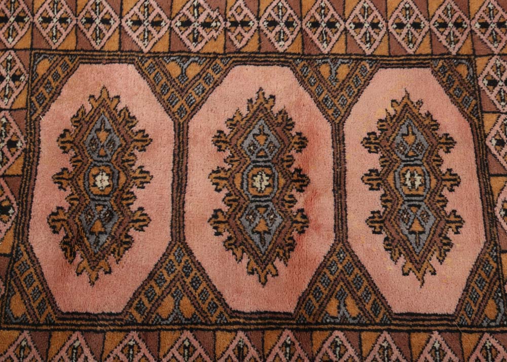 Hand-Knotted Bokhara Wool Accent Rug