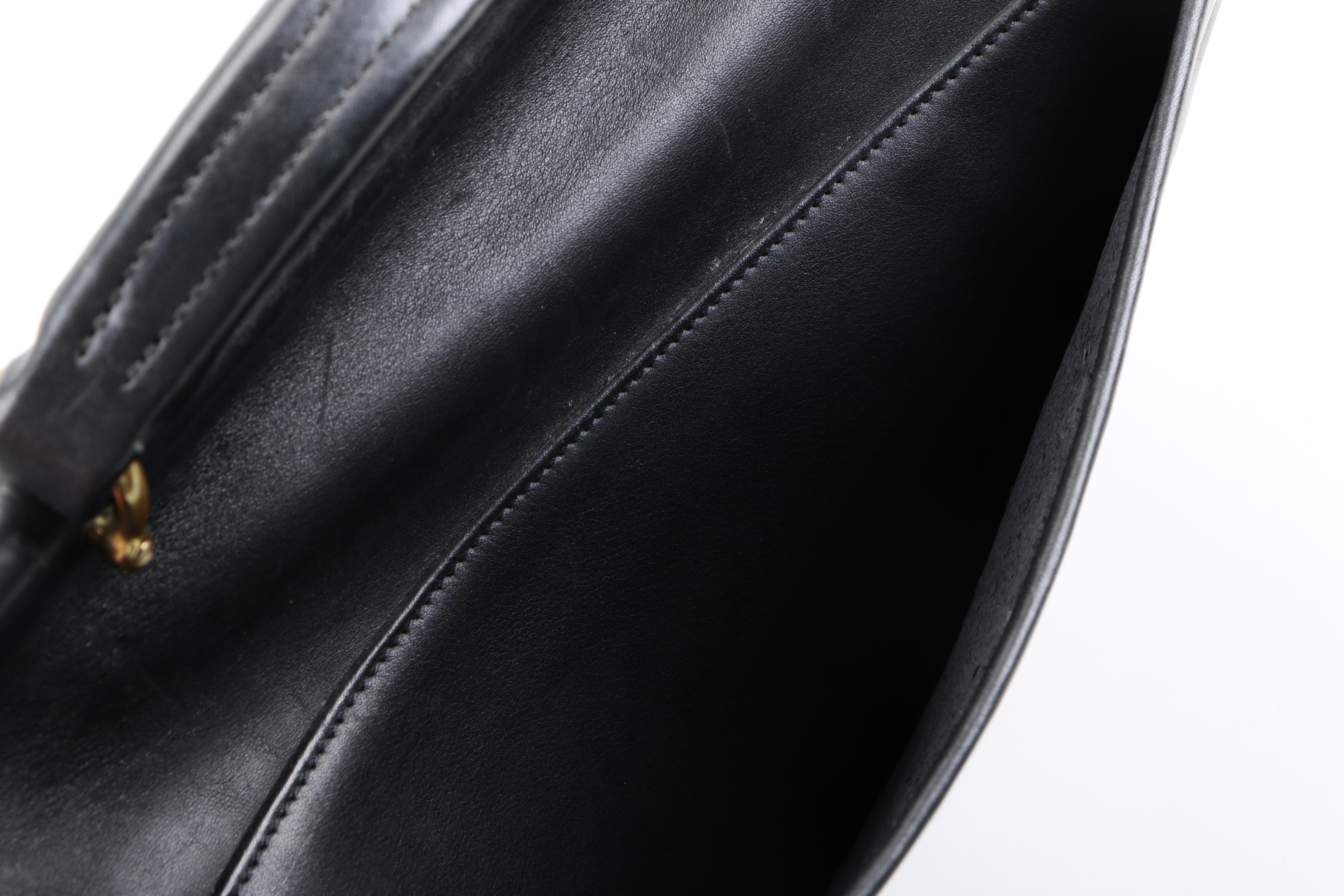 Vintage Coach "Beekman" Black Leather Briefcase