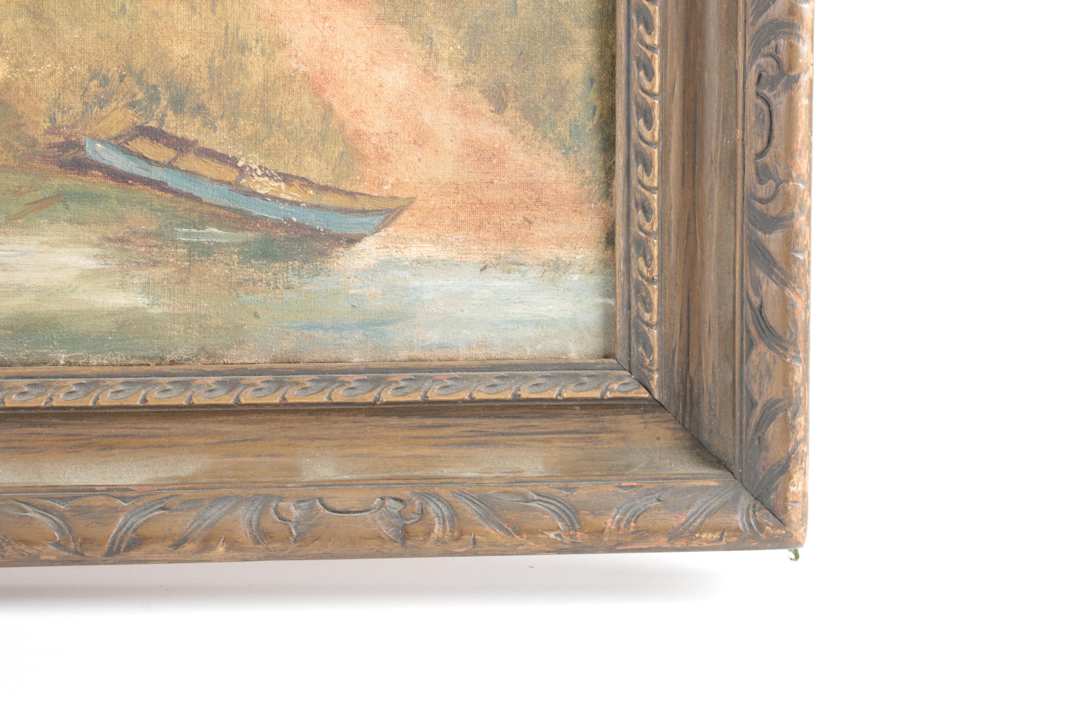 Oil Painting on Canvas of Pastoral Landscape