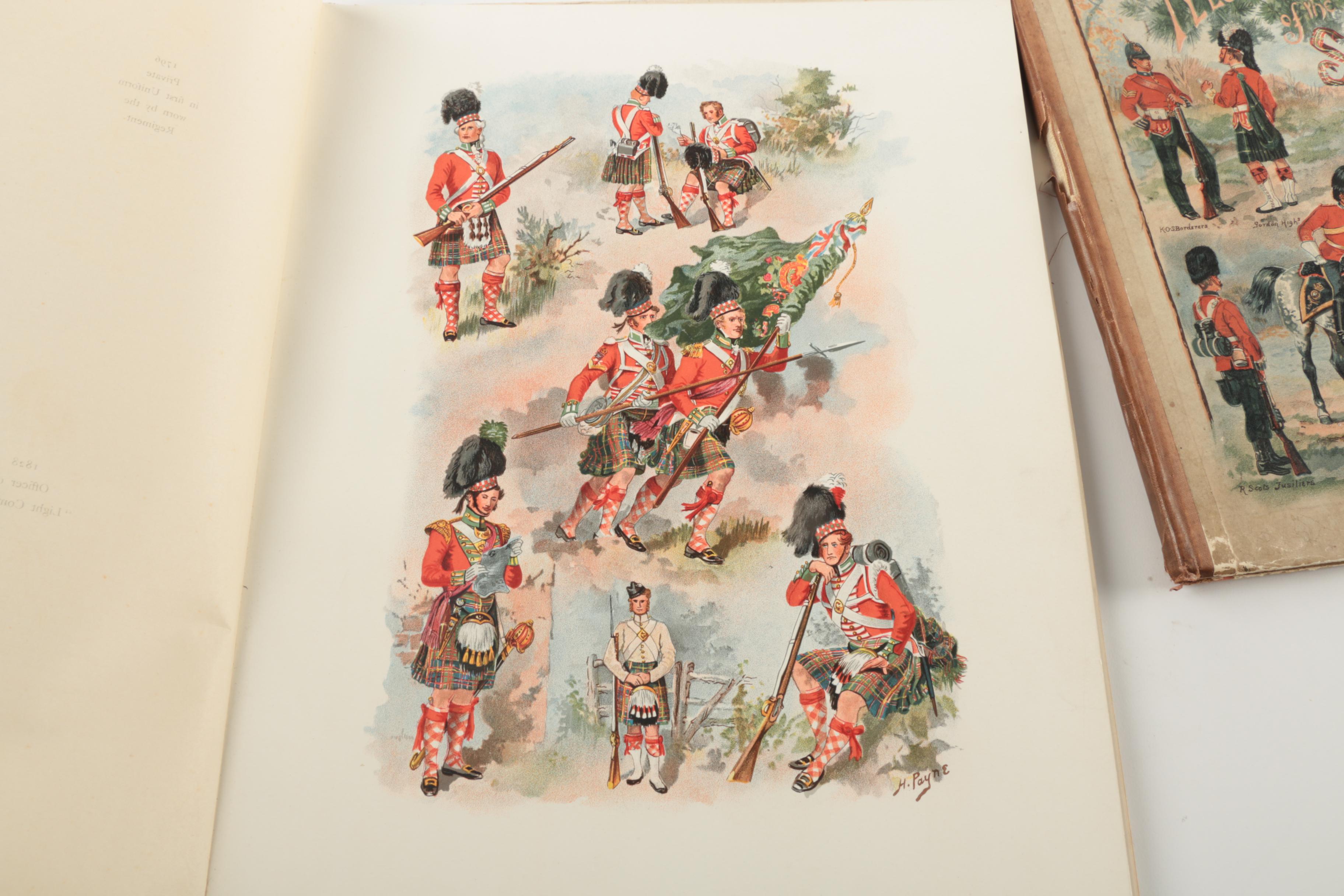 1893 "Johnston's Illustrated Histories of the Scottish Regiments" Books