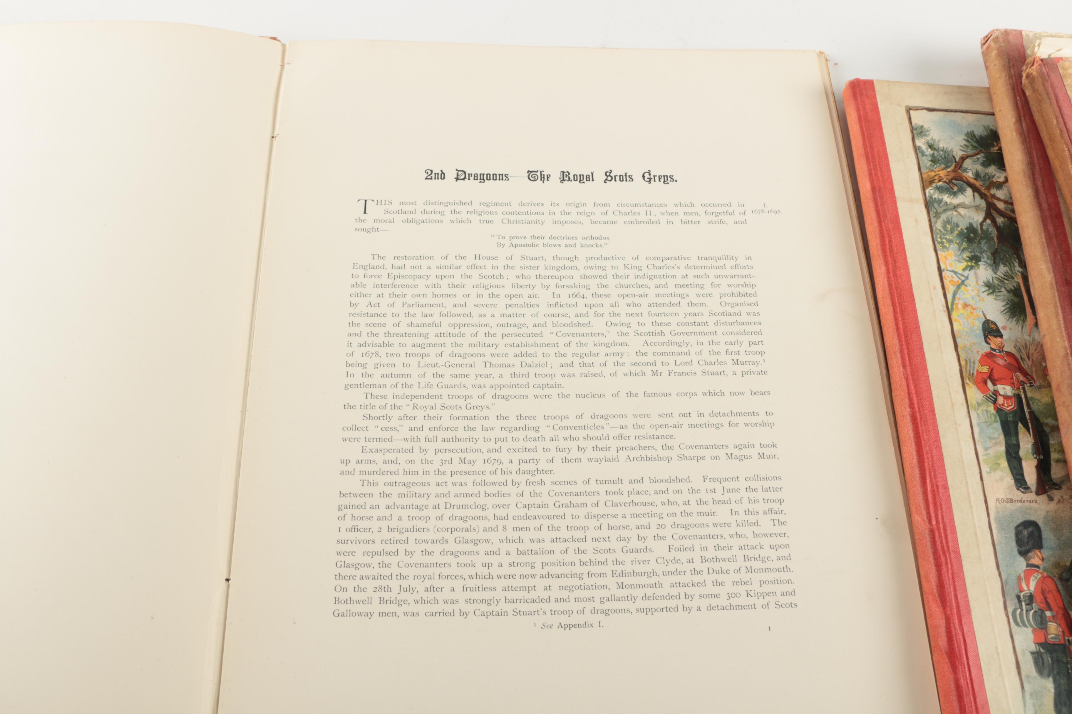 1893 "Johnston's Illustrated Histories of the Scottish Regiments" Books