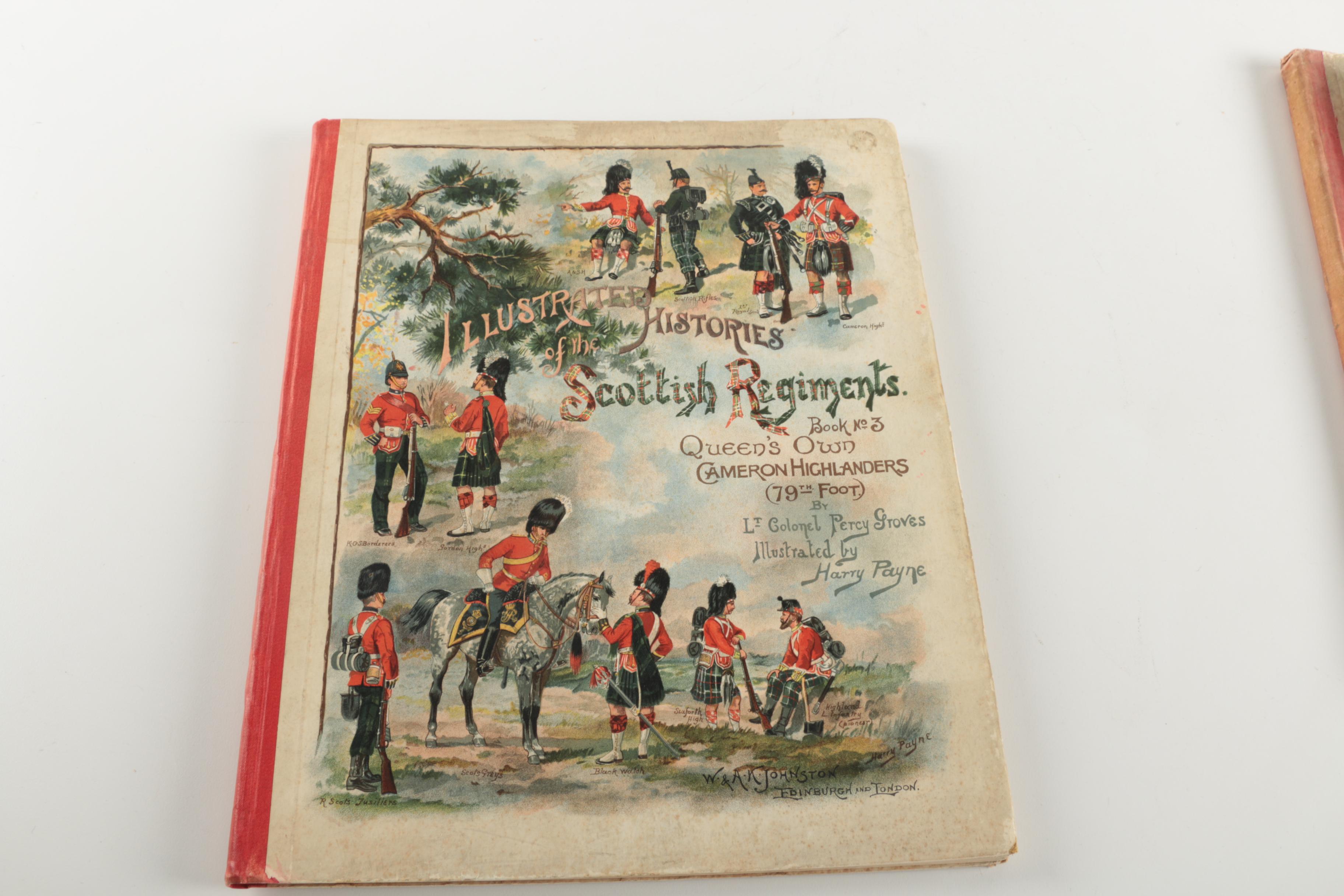 1893 "Johnston's Illustrated Histories of the Scottish Regiments" Books