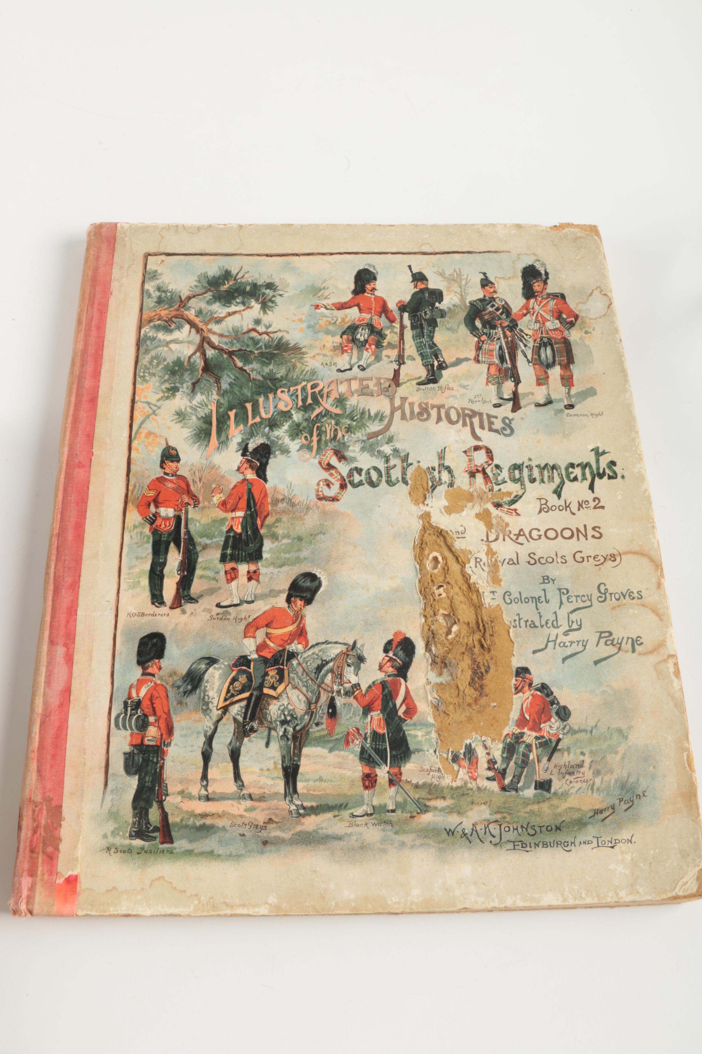 1893 "Johnston's Illustrated Histories of the Scottish Regiments" Books
