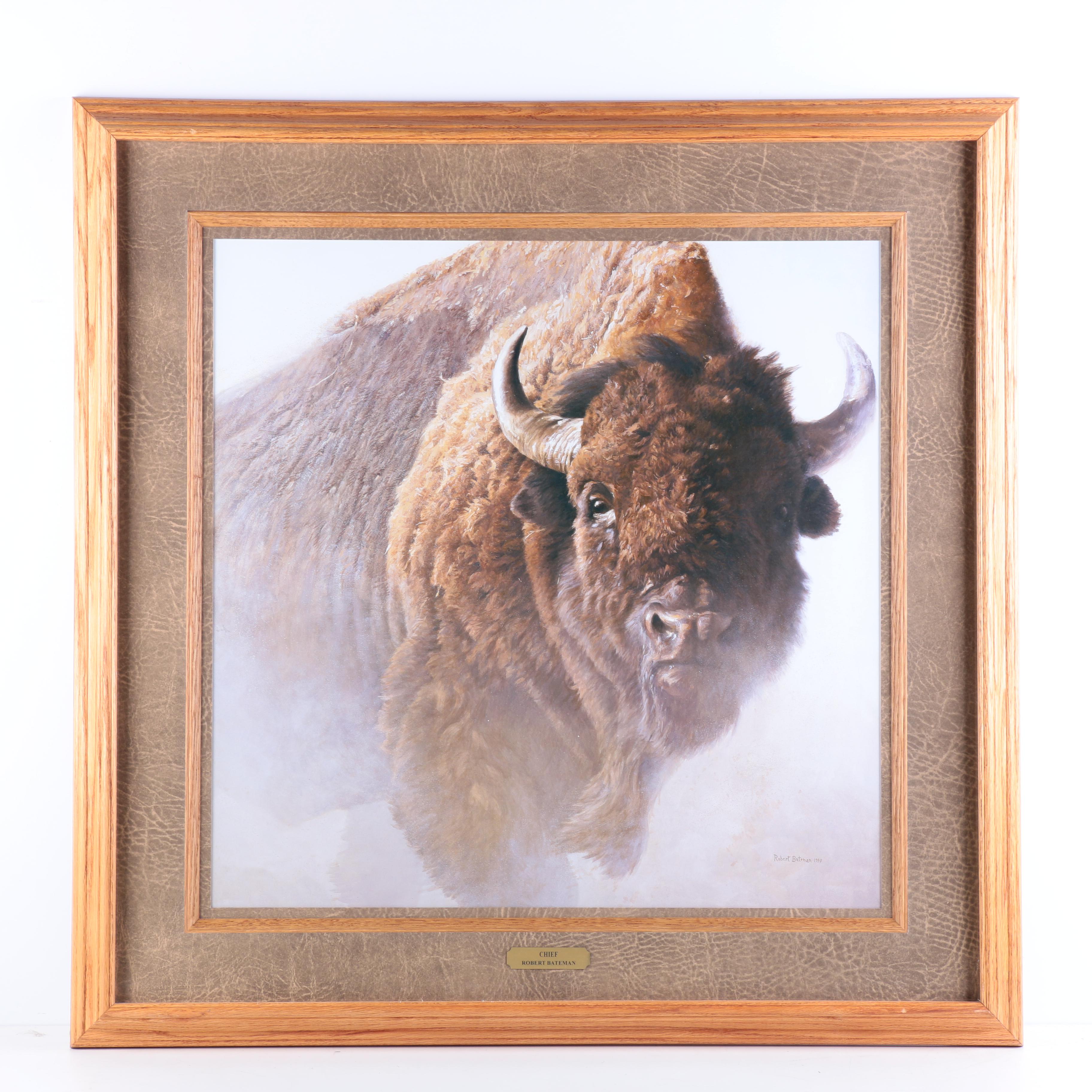 Offset Lithograph After Robert Bateman "Chief"