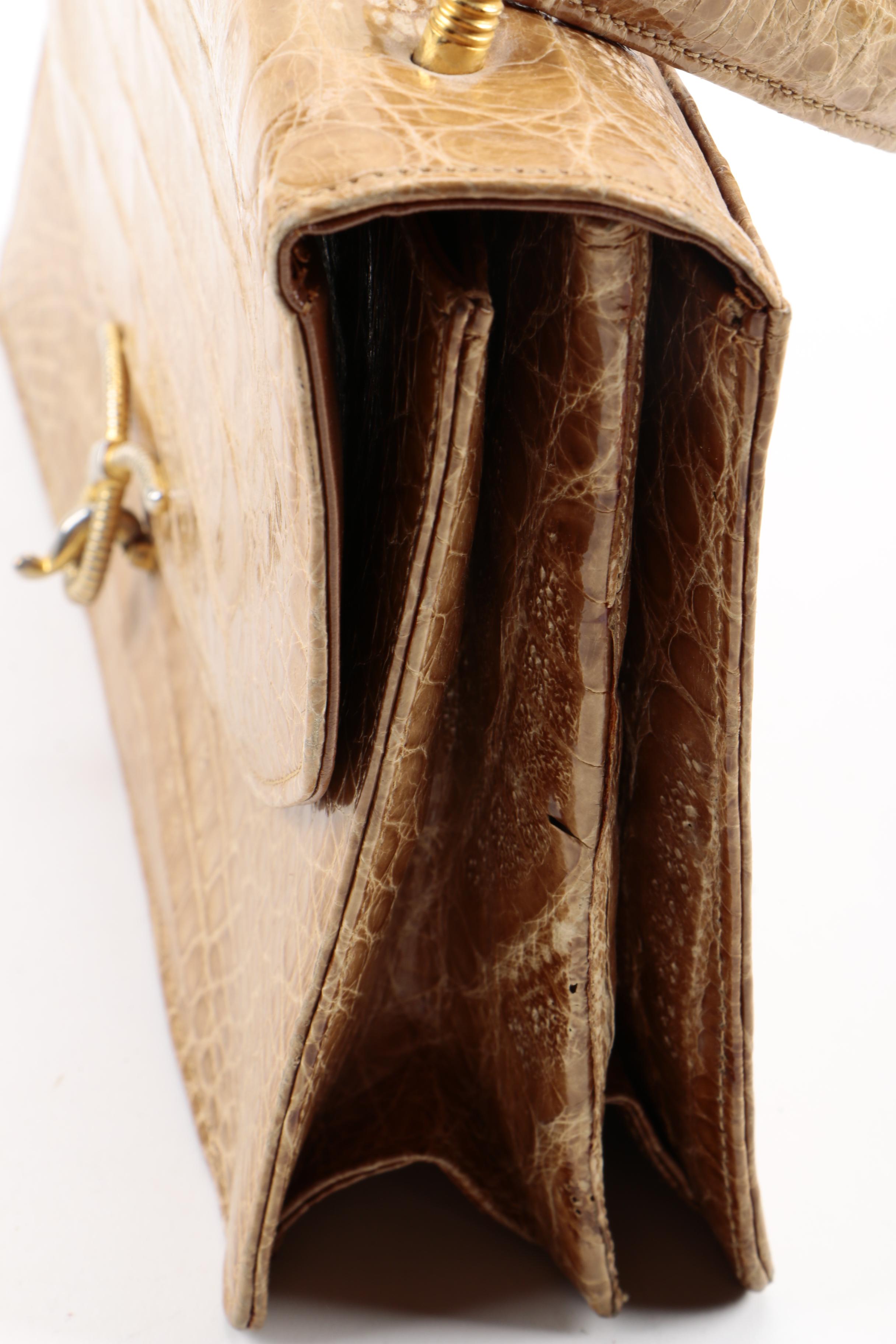 Assortment of Vintage Handbags Including Alligator Saks Fifth Avenue