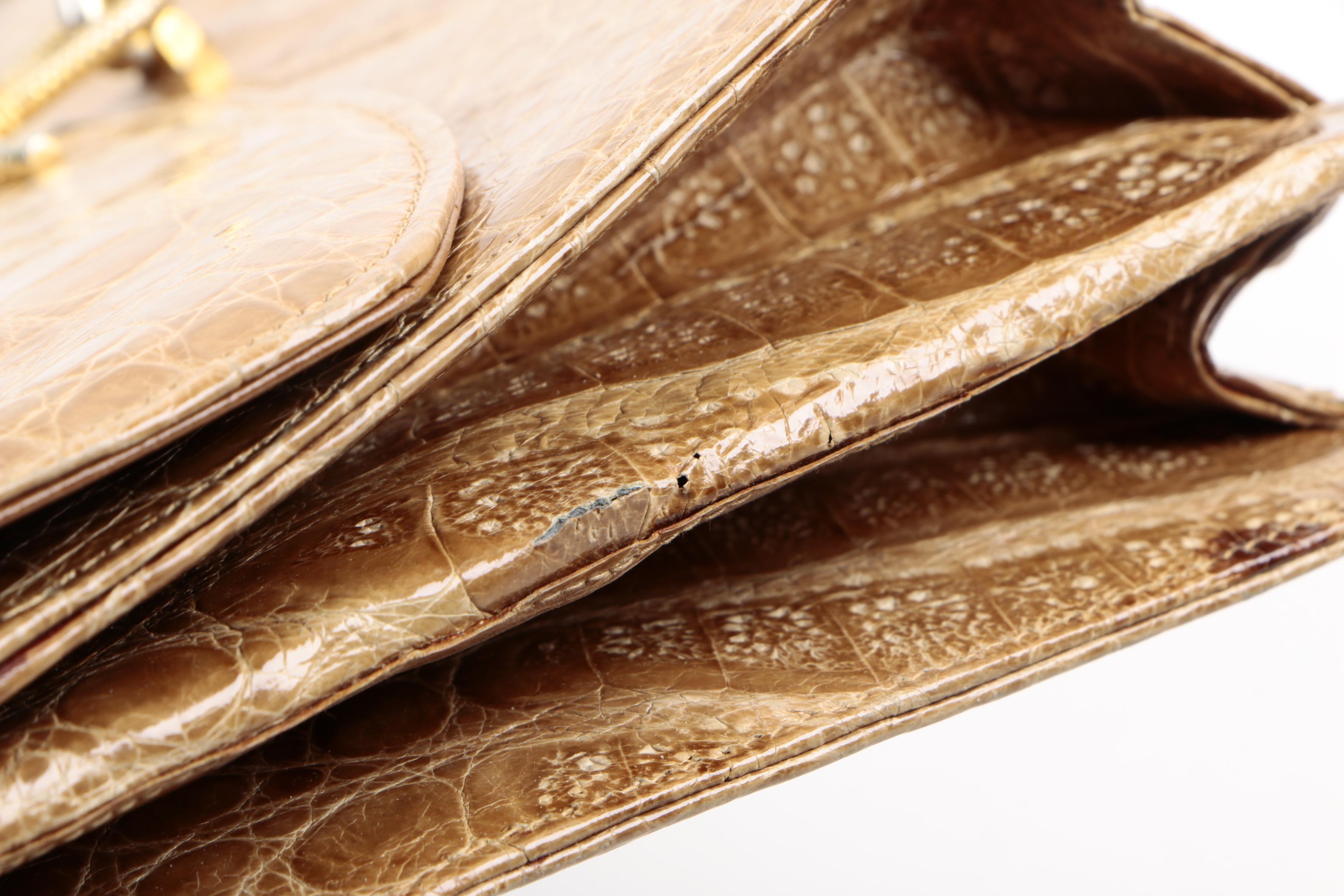 Assortment of Vintage Handbags Including Alligator Saks Fifth Avenue