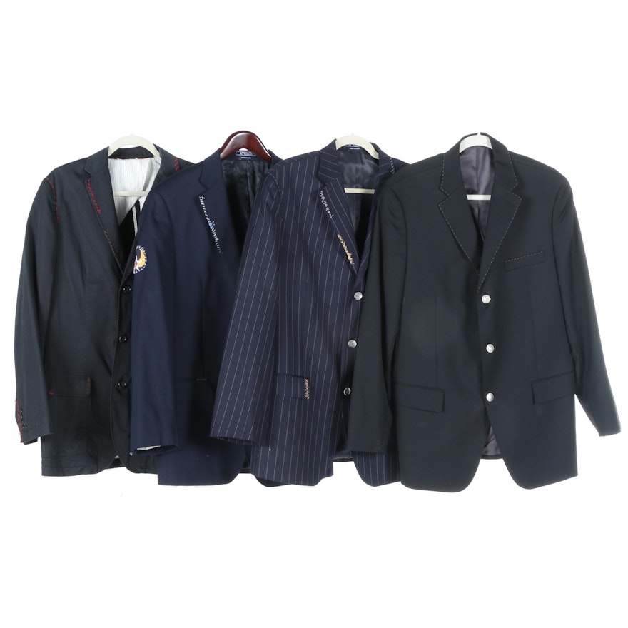 American Living Blue and Pinstripe Jackets