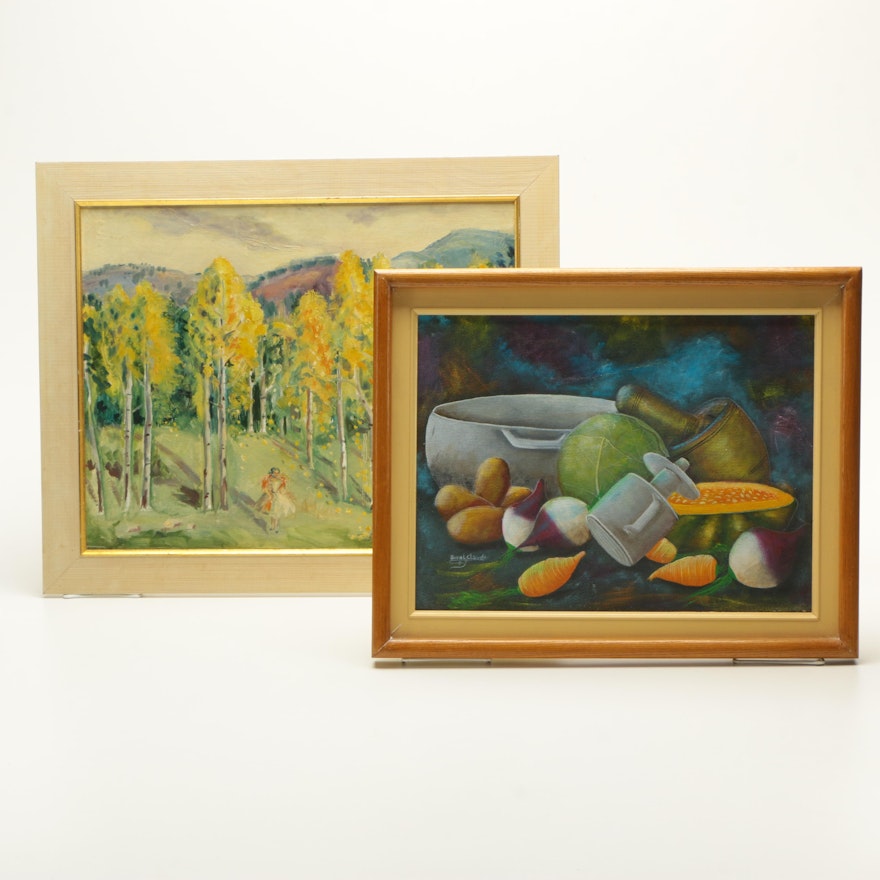 Oil Paintings Including Sinal Claude's "Une Petite Soupe"