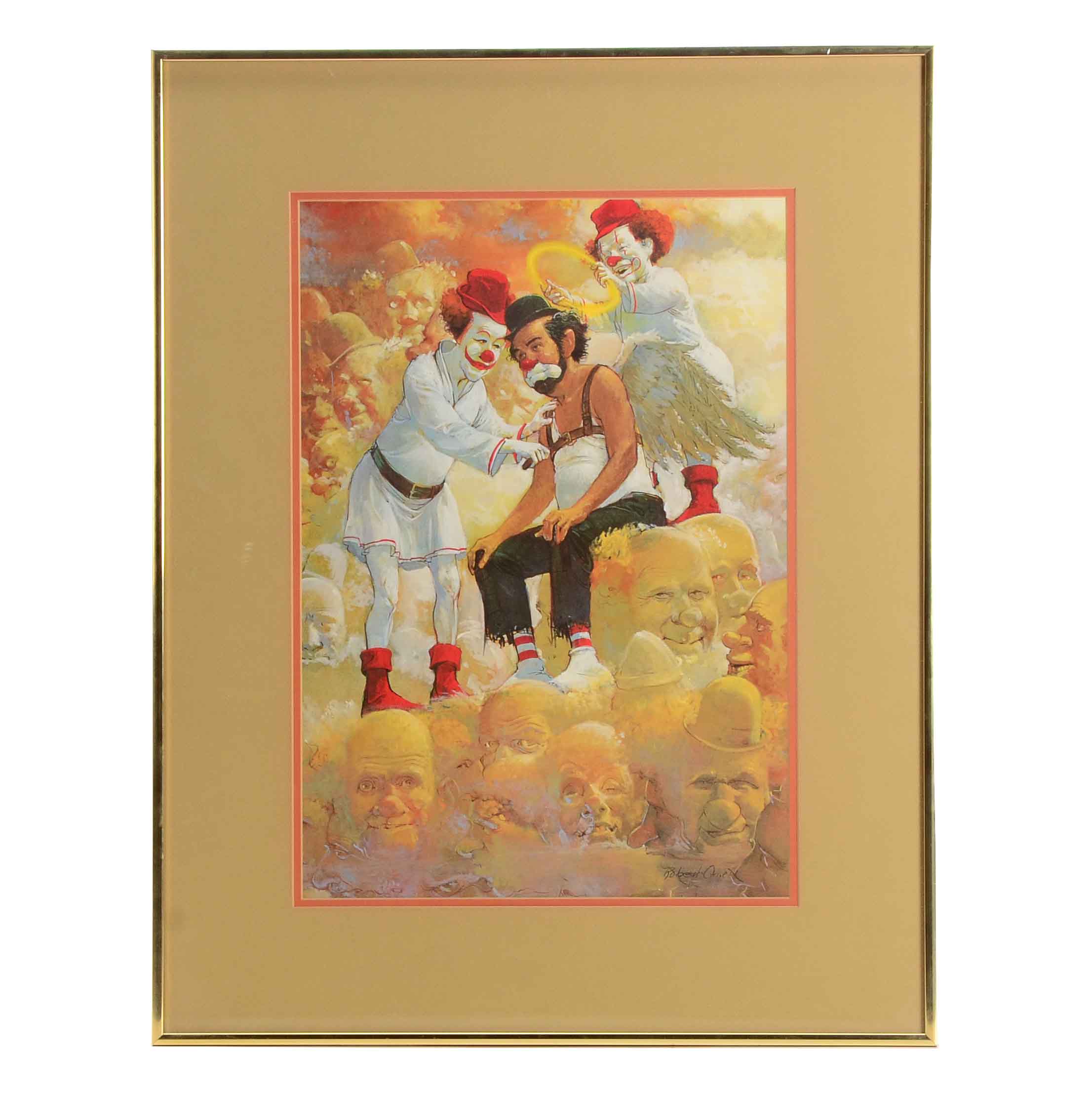 Robert Owen Angel Clown Print