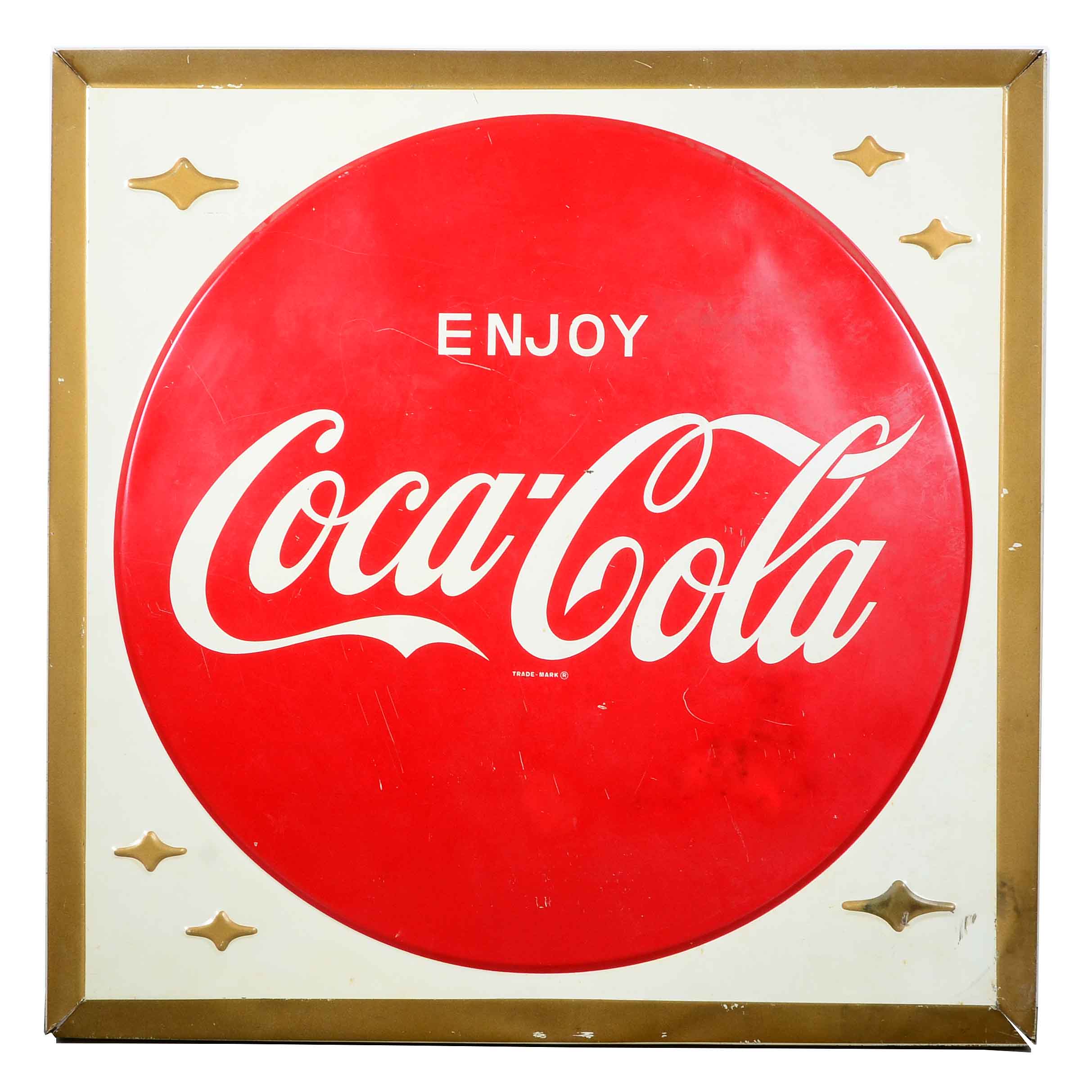 1950s Coca-Cola Metal Advertising Store Sign