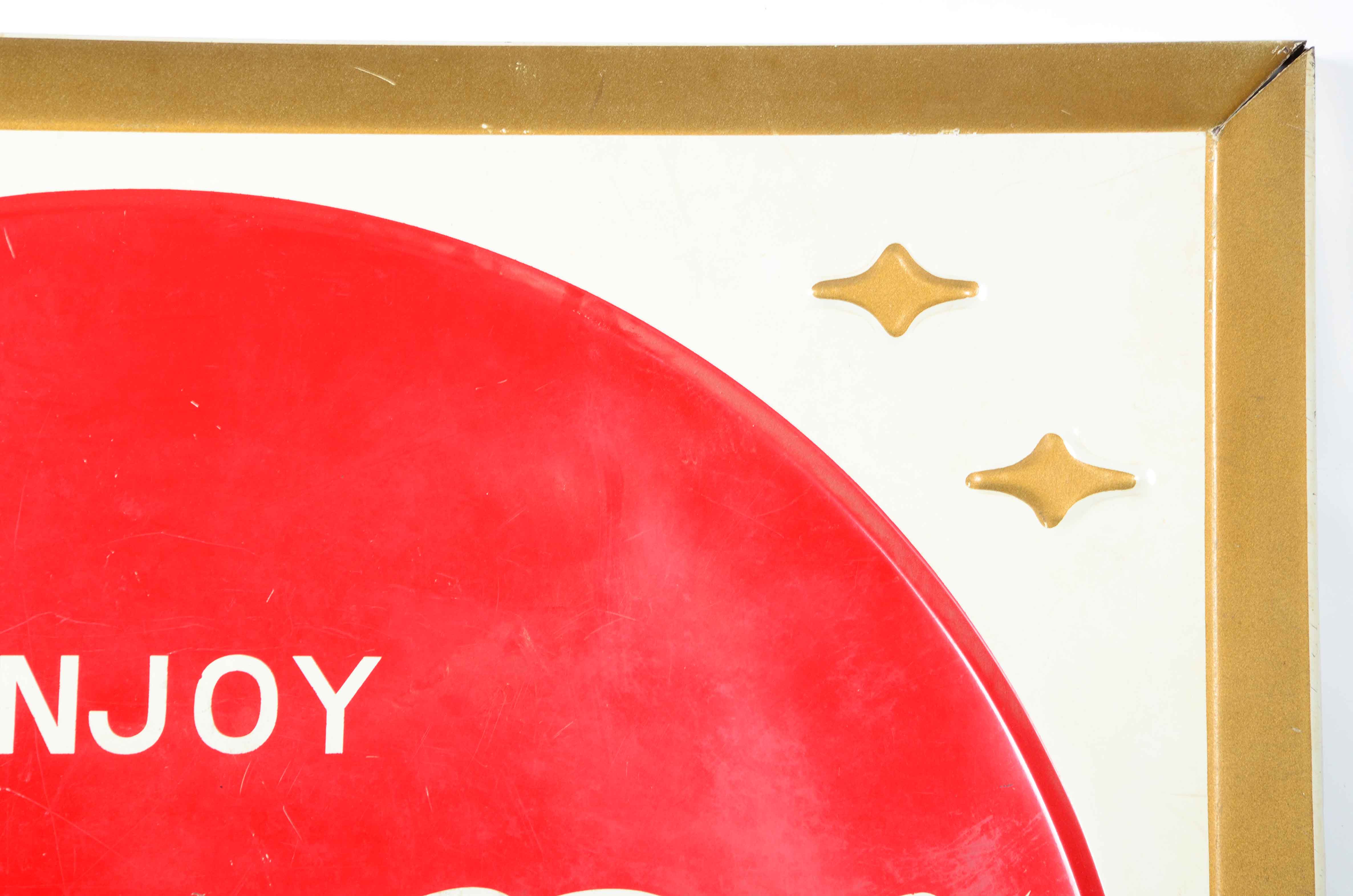 1950s Coca-Cola Metal Advertising Store Sign