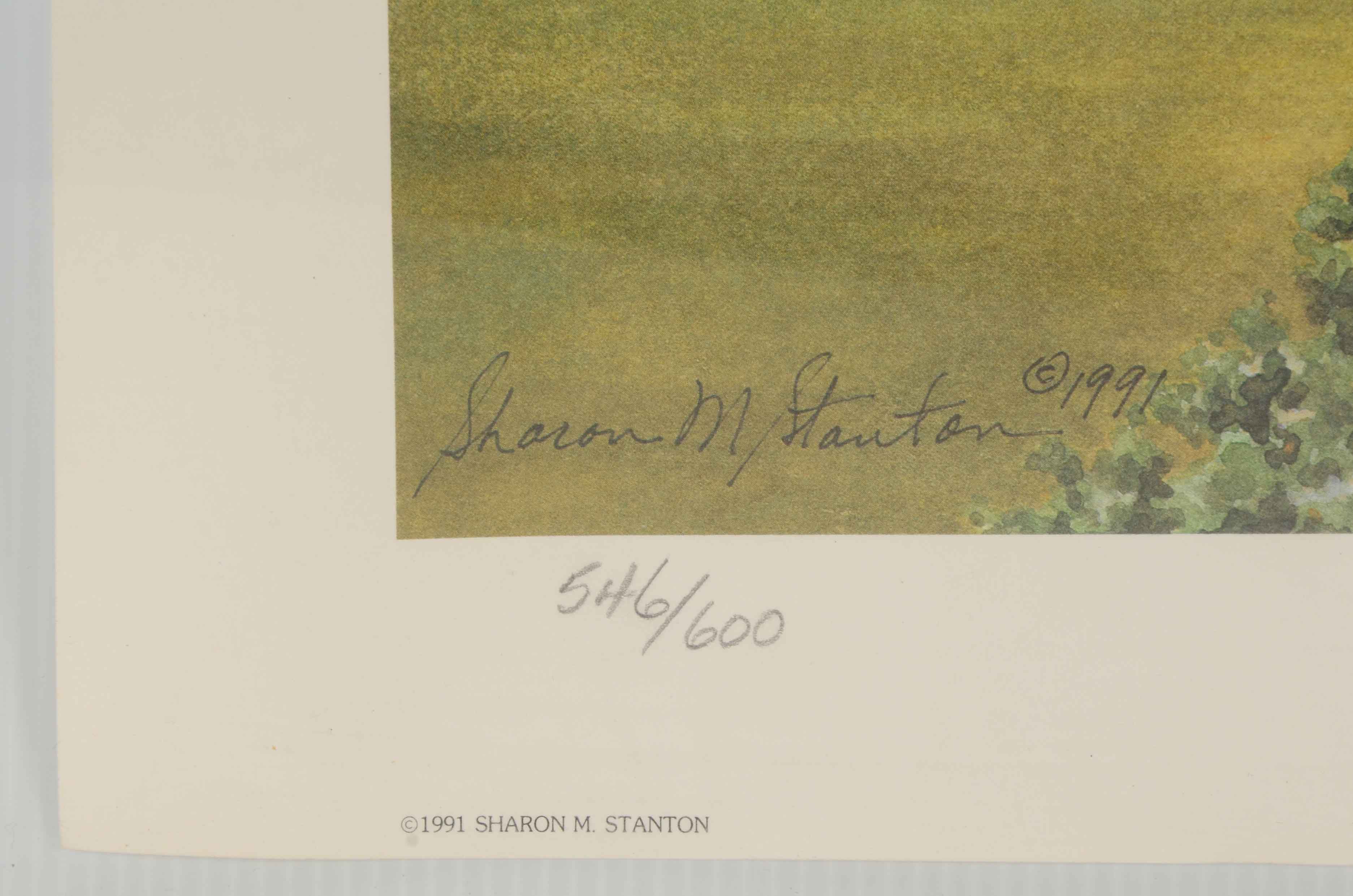 Sharon M. Stanton 1991 Limited Edition Offset Lithograph "Eden Park Gazebo"