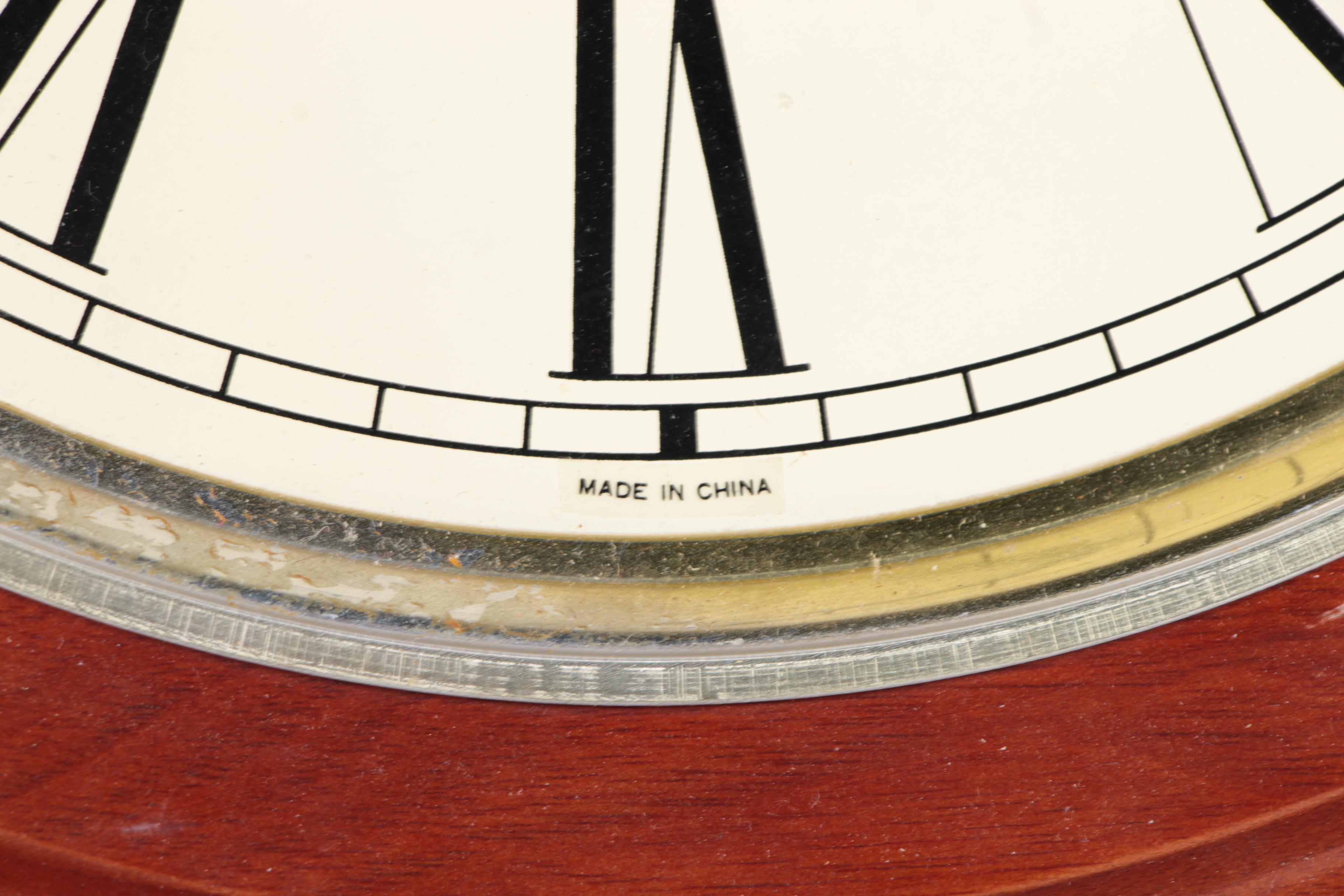 Cherry Wood Tone Pendulum Wall Clock