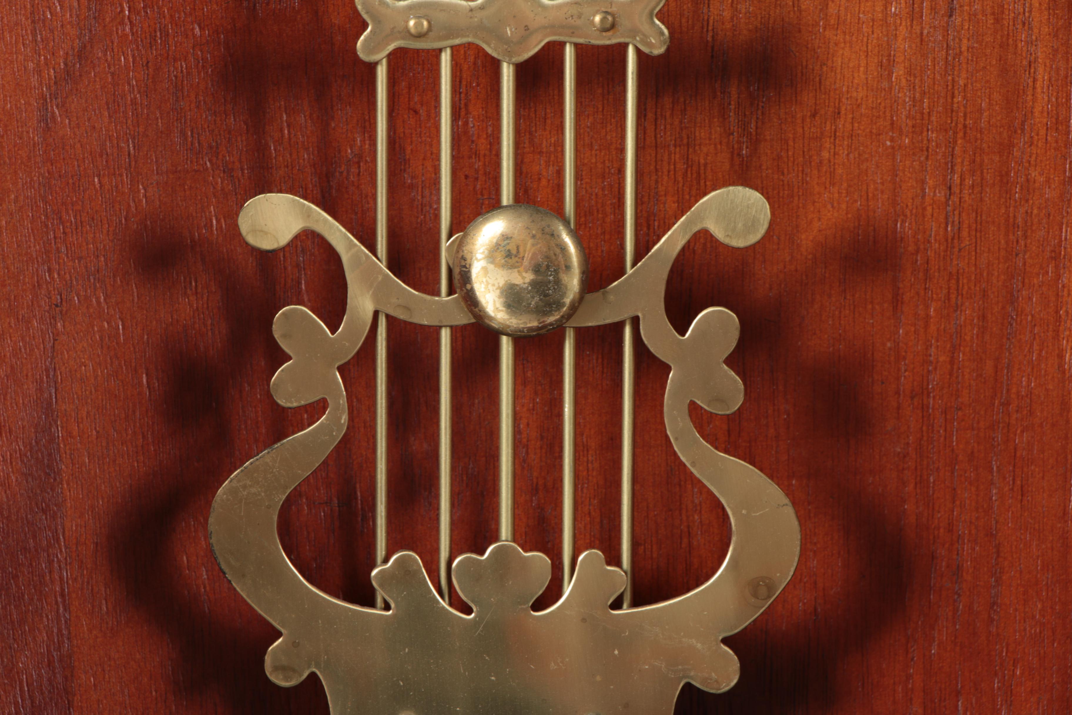 Cherry Wood Tone Pendulum Wall Clock