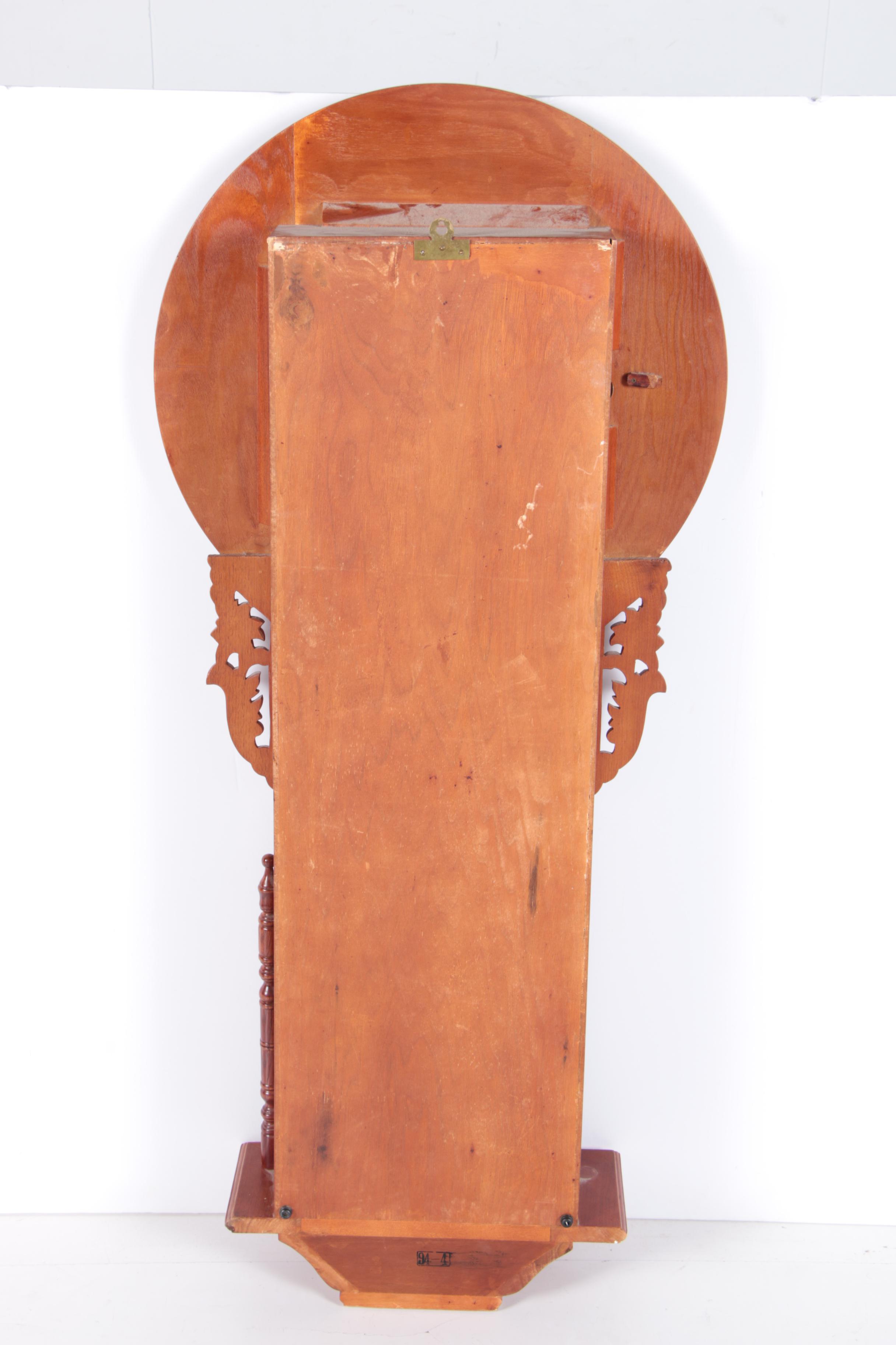 Cherry Wood Tone Pendulum Wall Clock