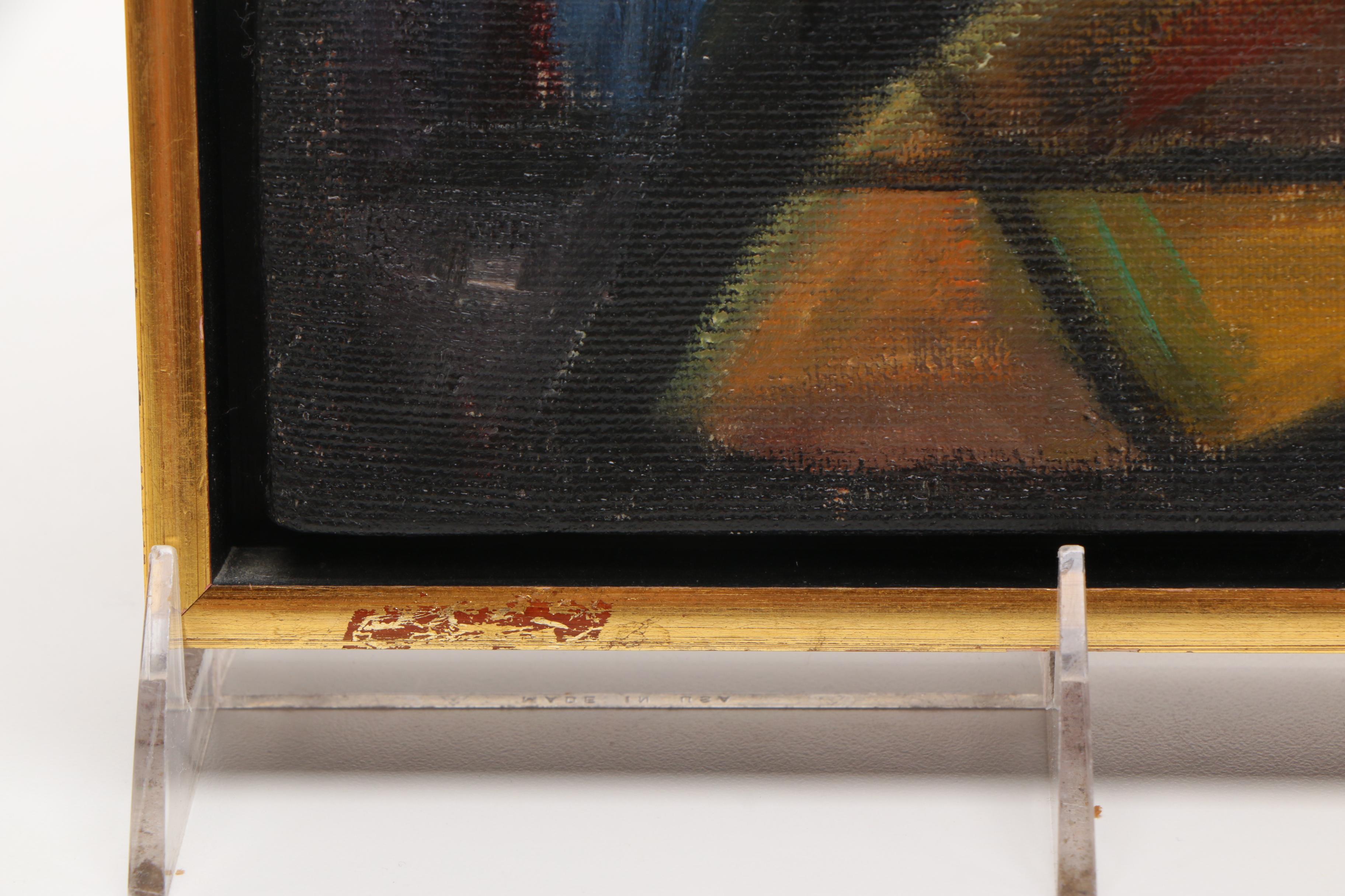 1959 M. W. Dominick Abstract Oil Painting on Canvas "Steeds"