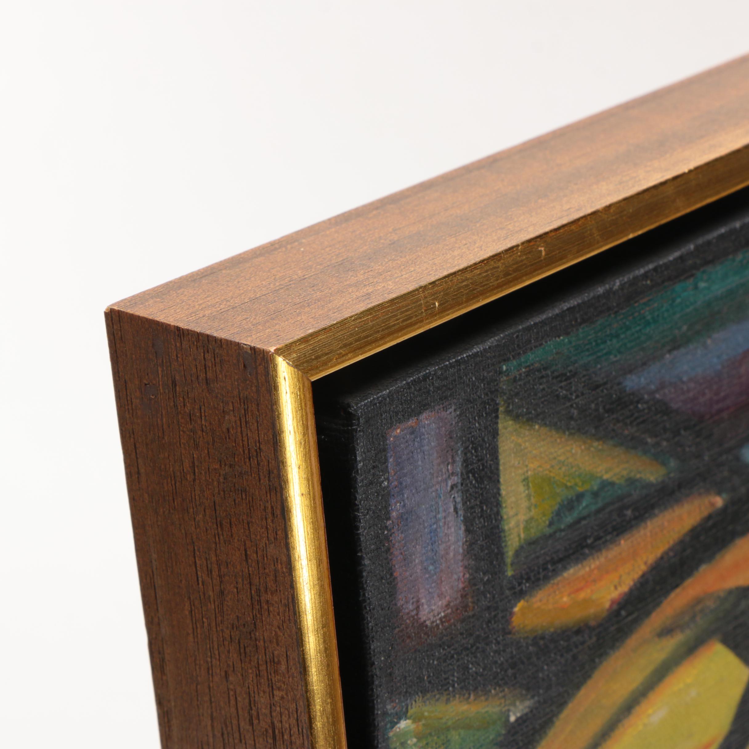 1959 M. W. Dominick Abstract Oil Painting on Canvas "Steeds"