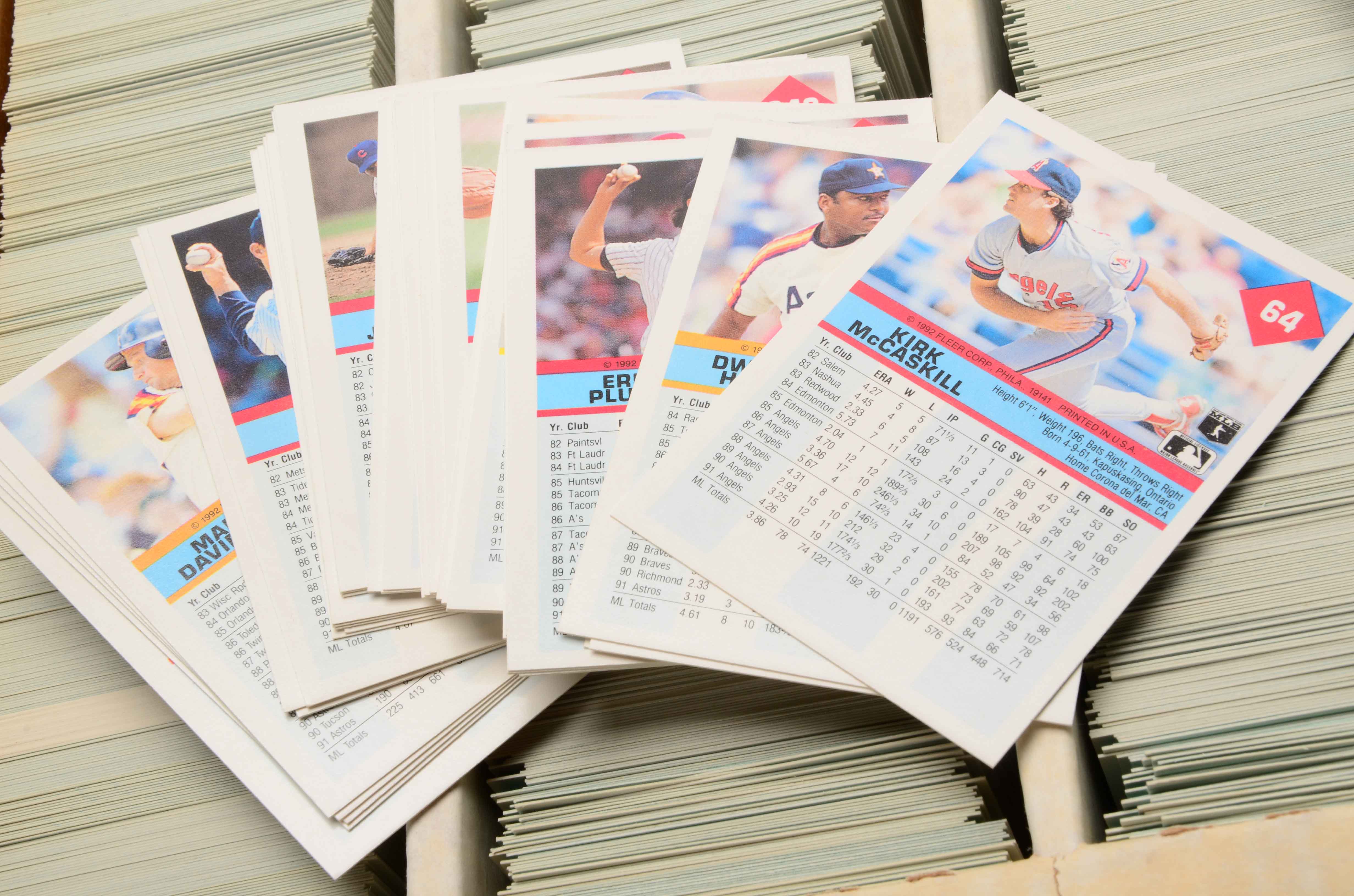 Two Monster Boxes Filled With Football and Baseball Cards