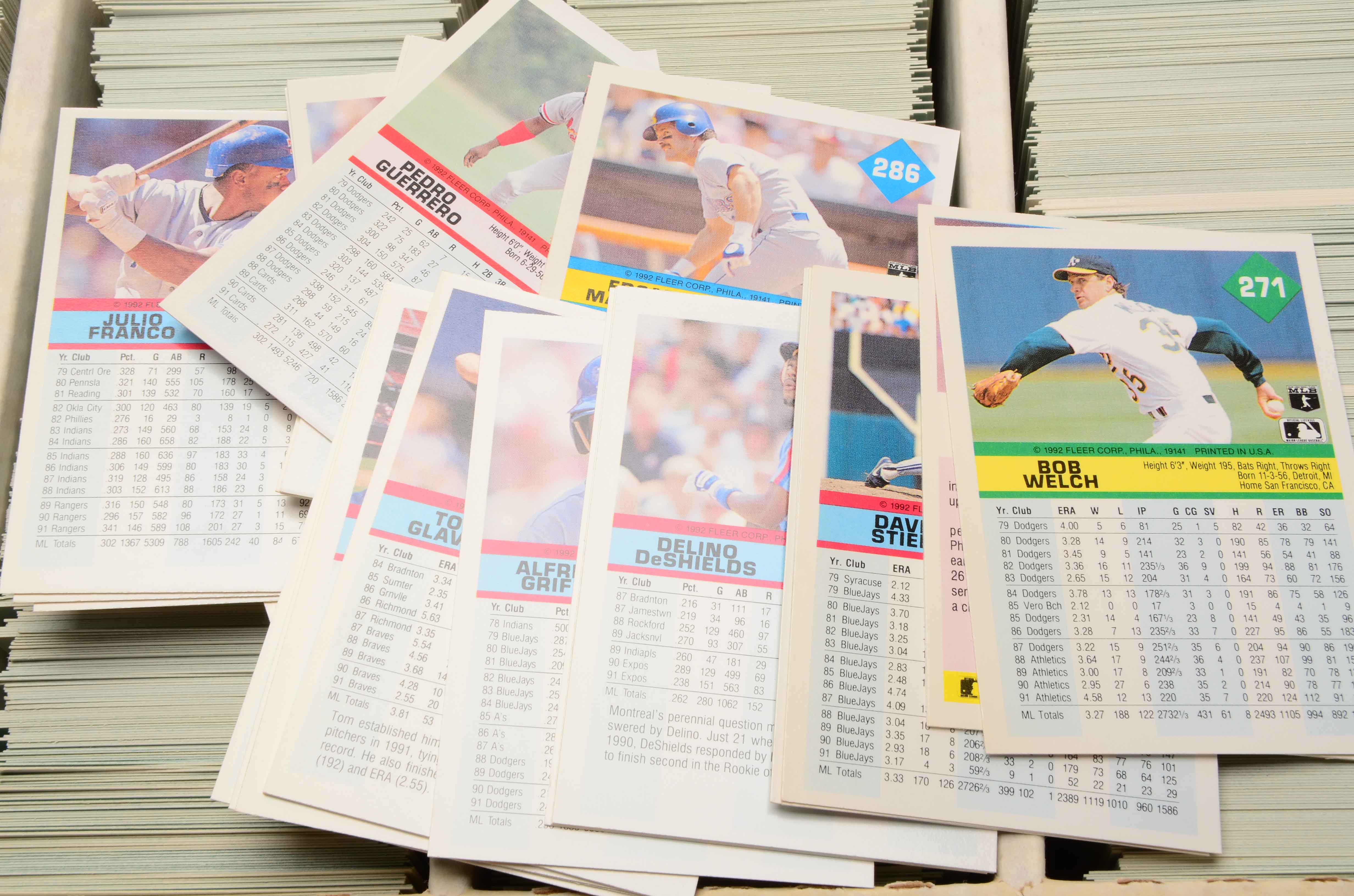 Two Monster Boxes Filled With Football and Baseball Cards