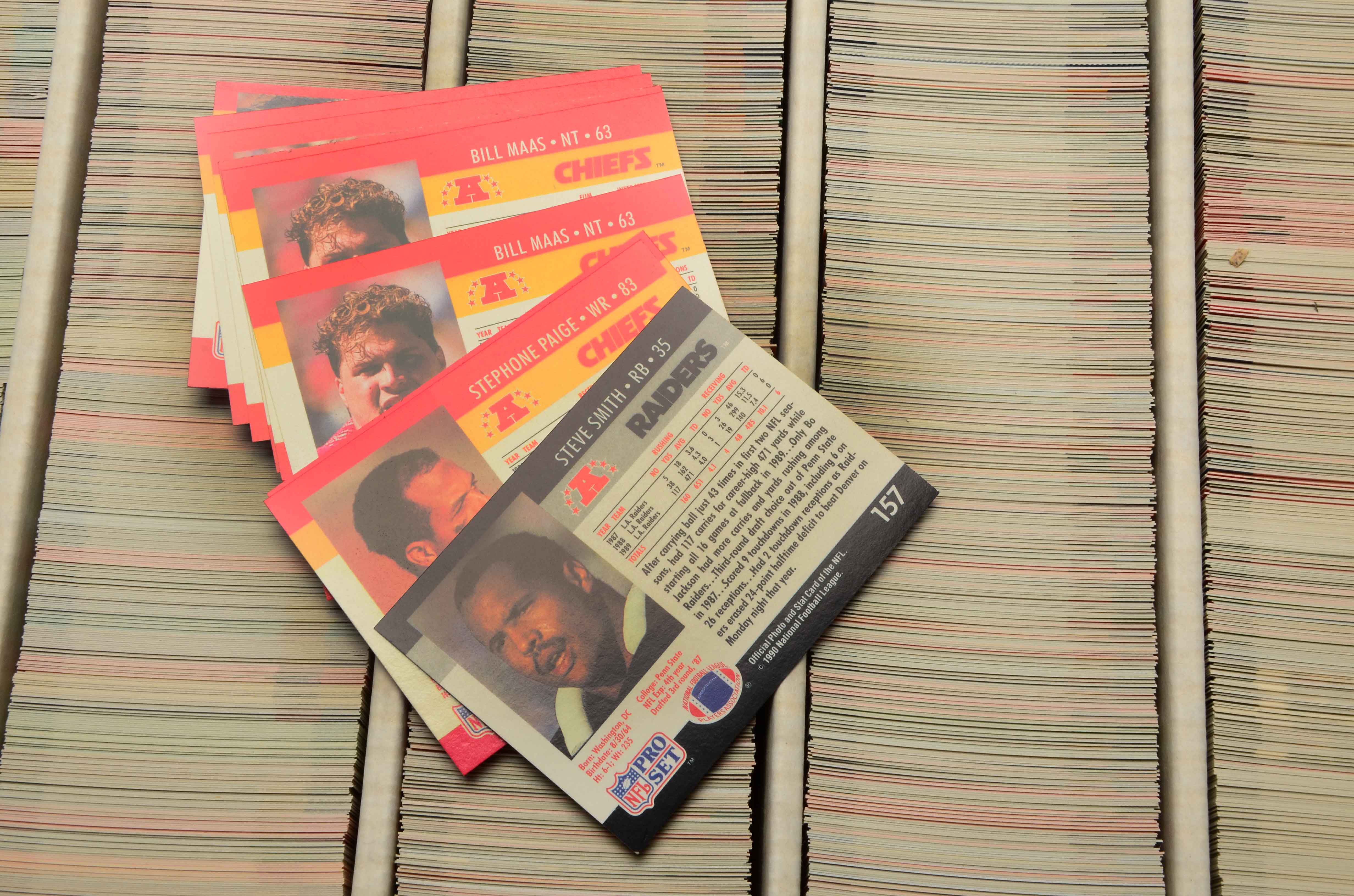 Two Monster Boxes Filled With Football and Baseball Cards