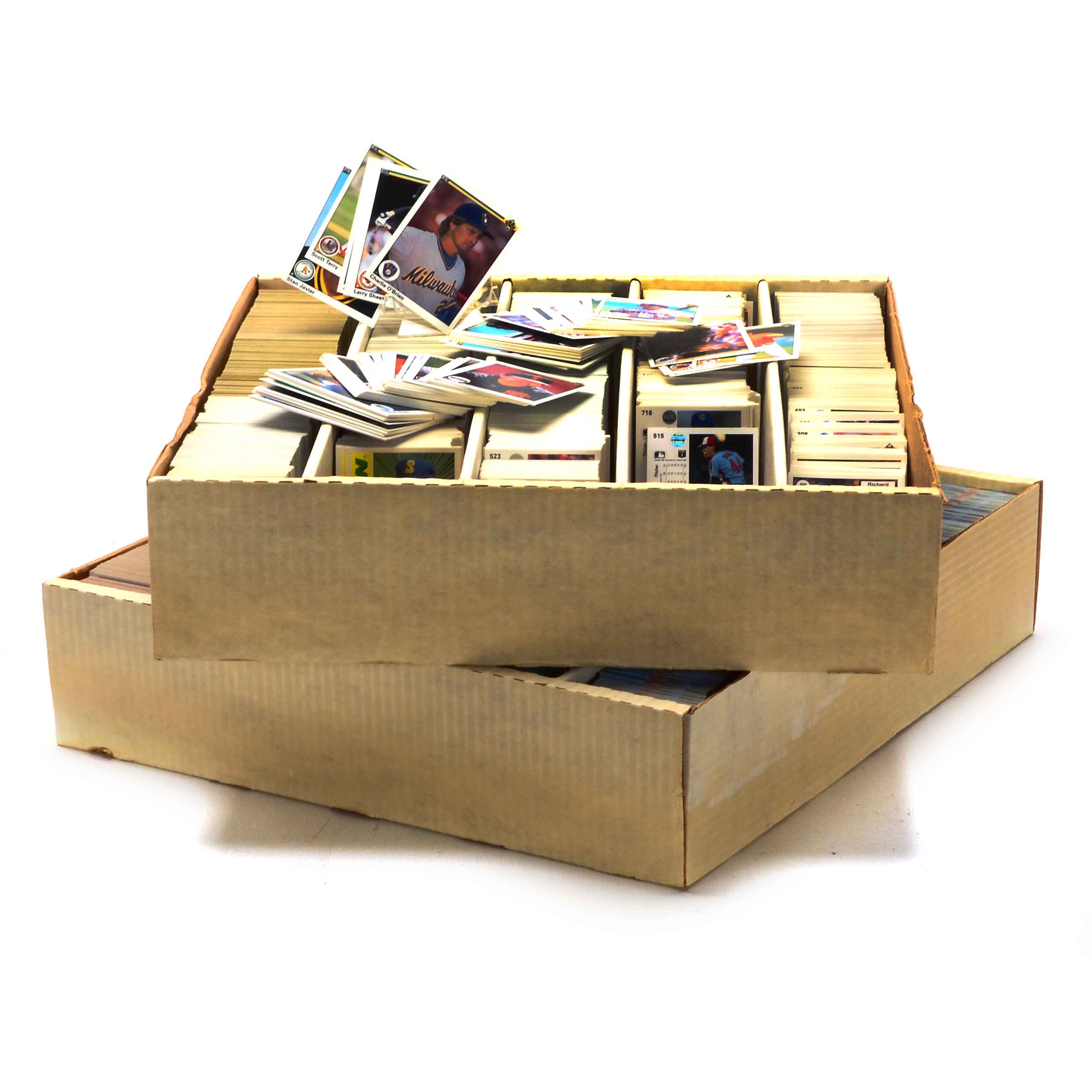 Two Monster Boxes Filled With Baseball Cards