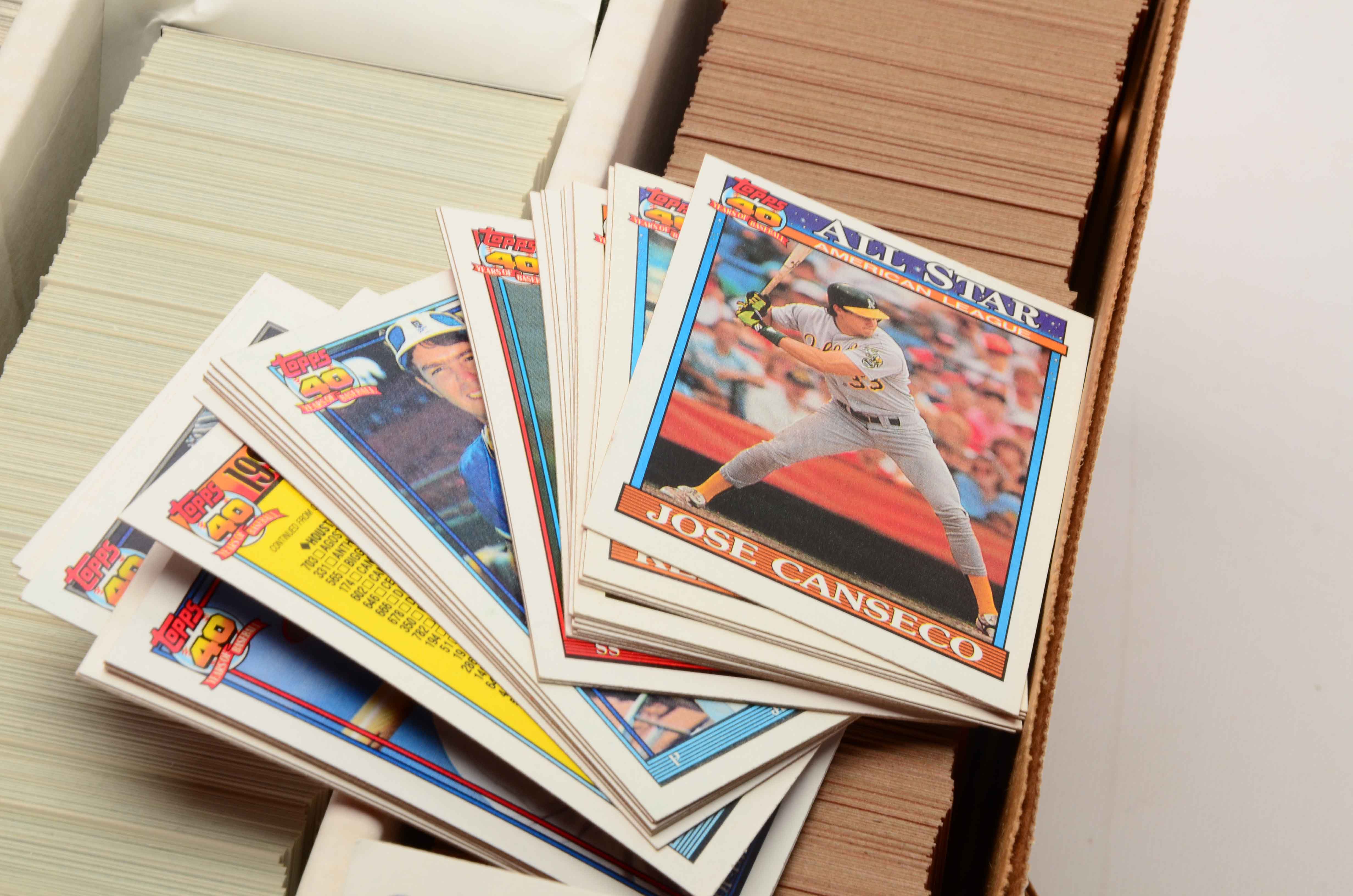 Two Monster Boxes Filled With Baseball Cards