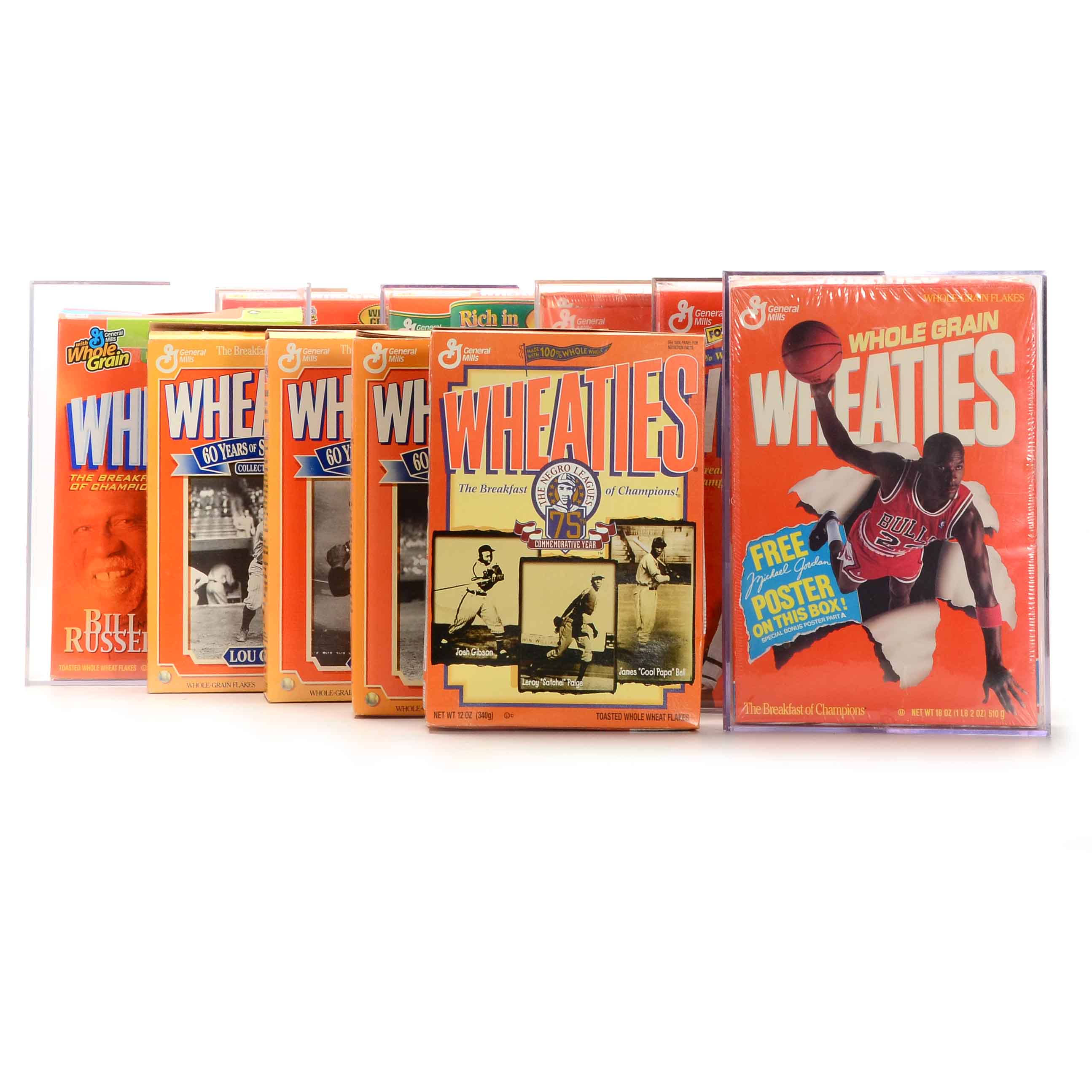Wheaties Cereal Boxes, Jordan, McGwire, Griffey, Russell, and More