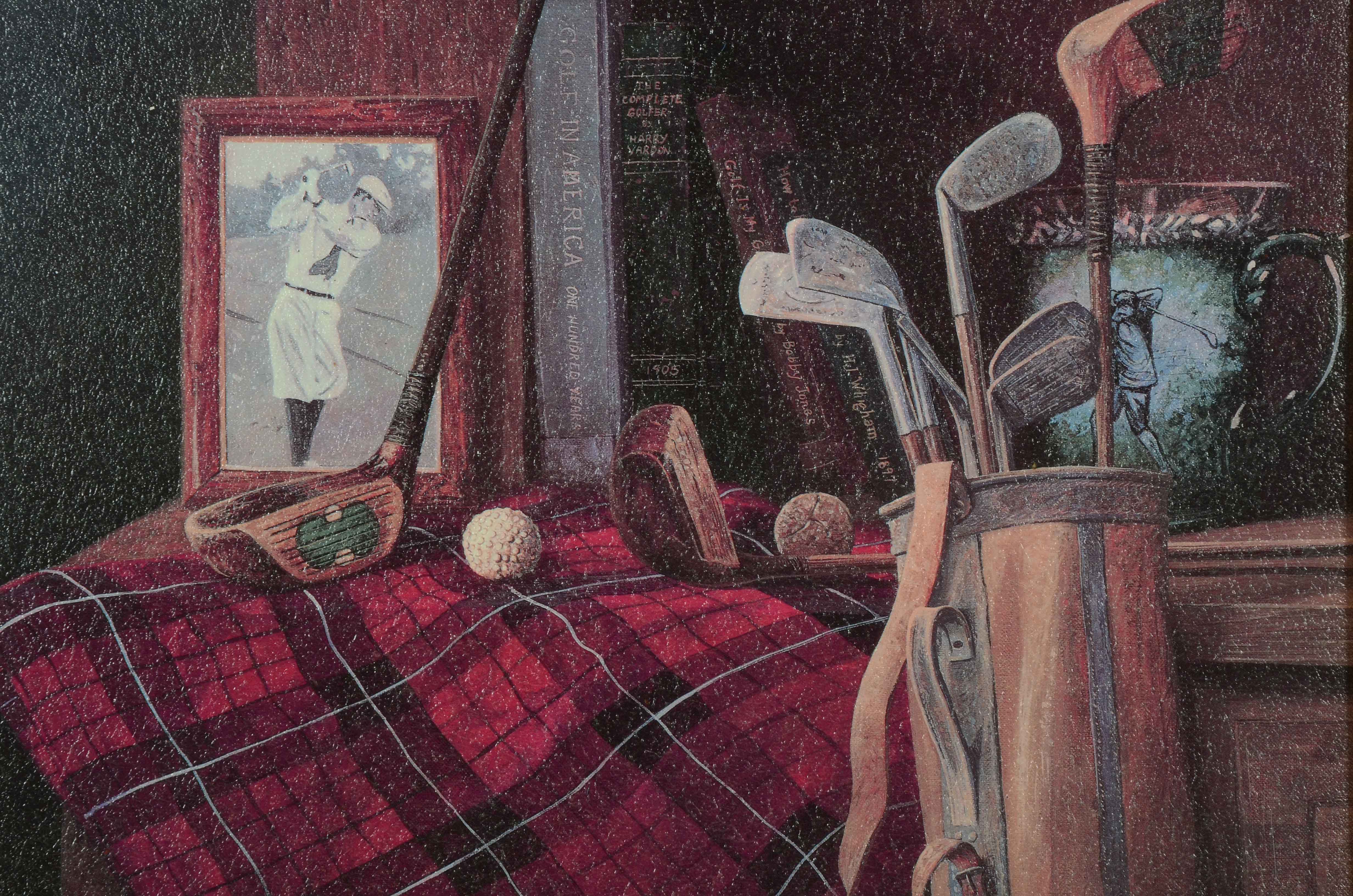 Four Framed Golf Decor Items