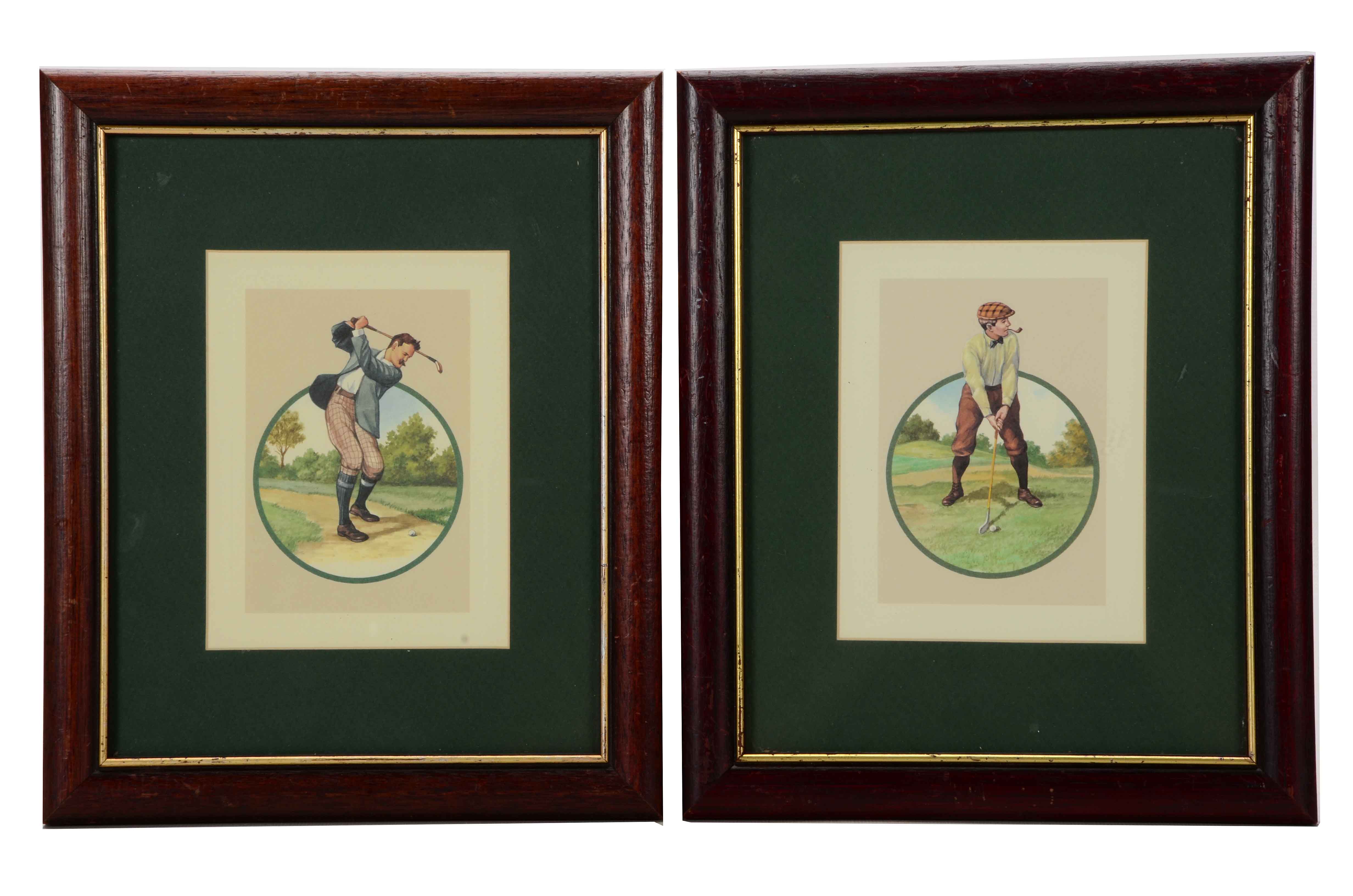 Four Framed Golf Decor Items