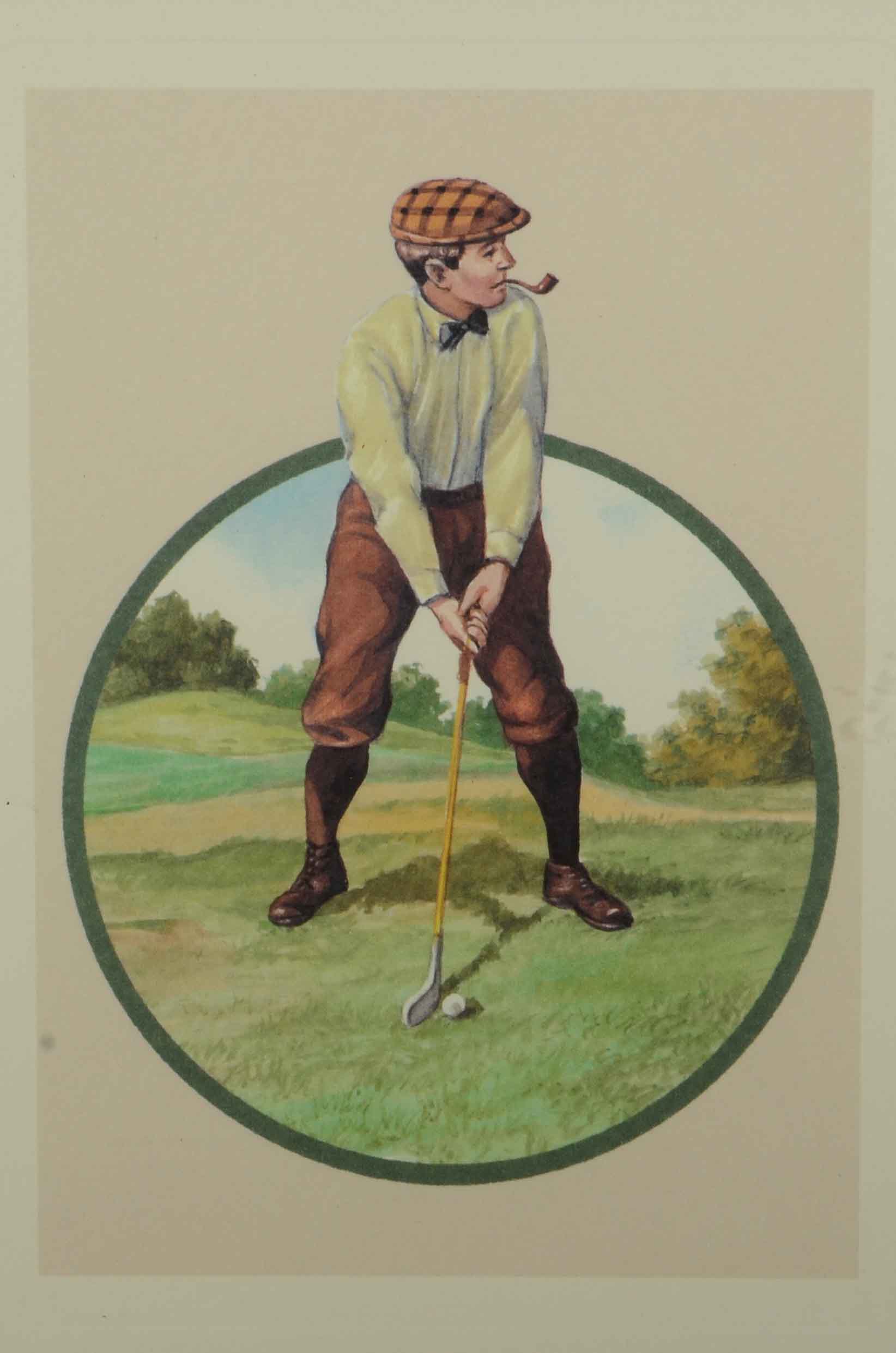 Four Framed Golf Decor Items