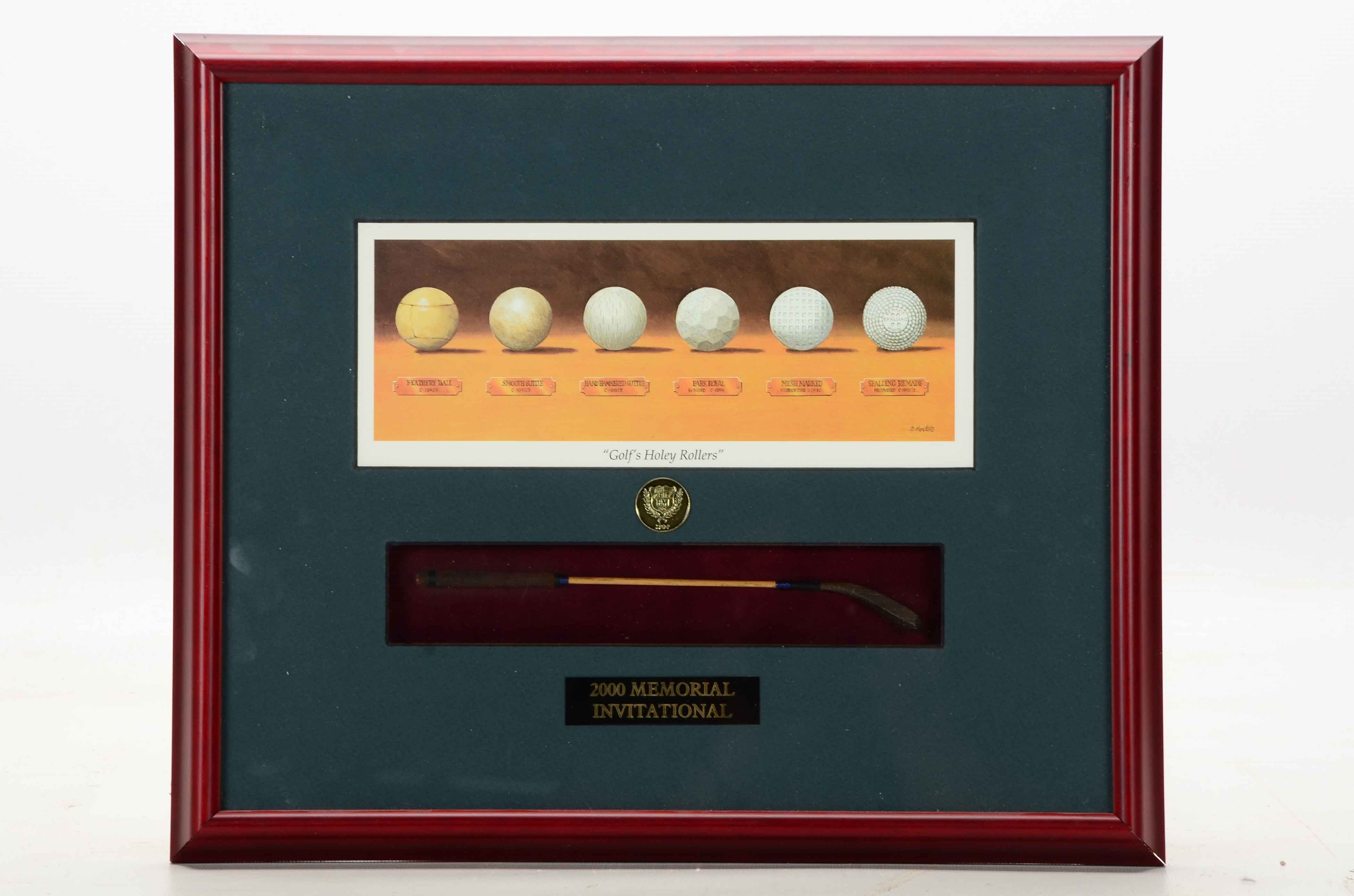 Four Framed Golf Decor Items