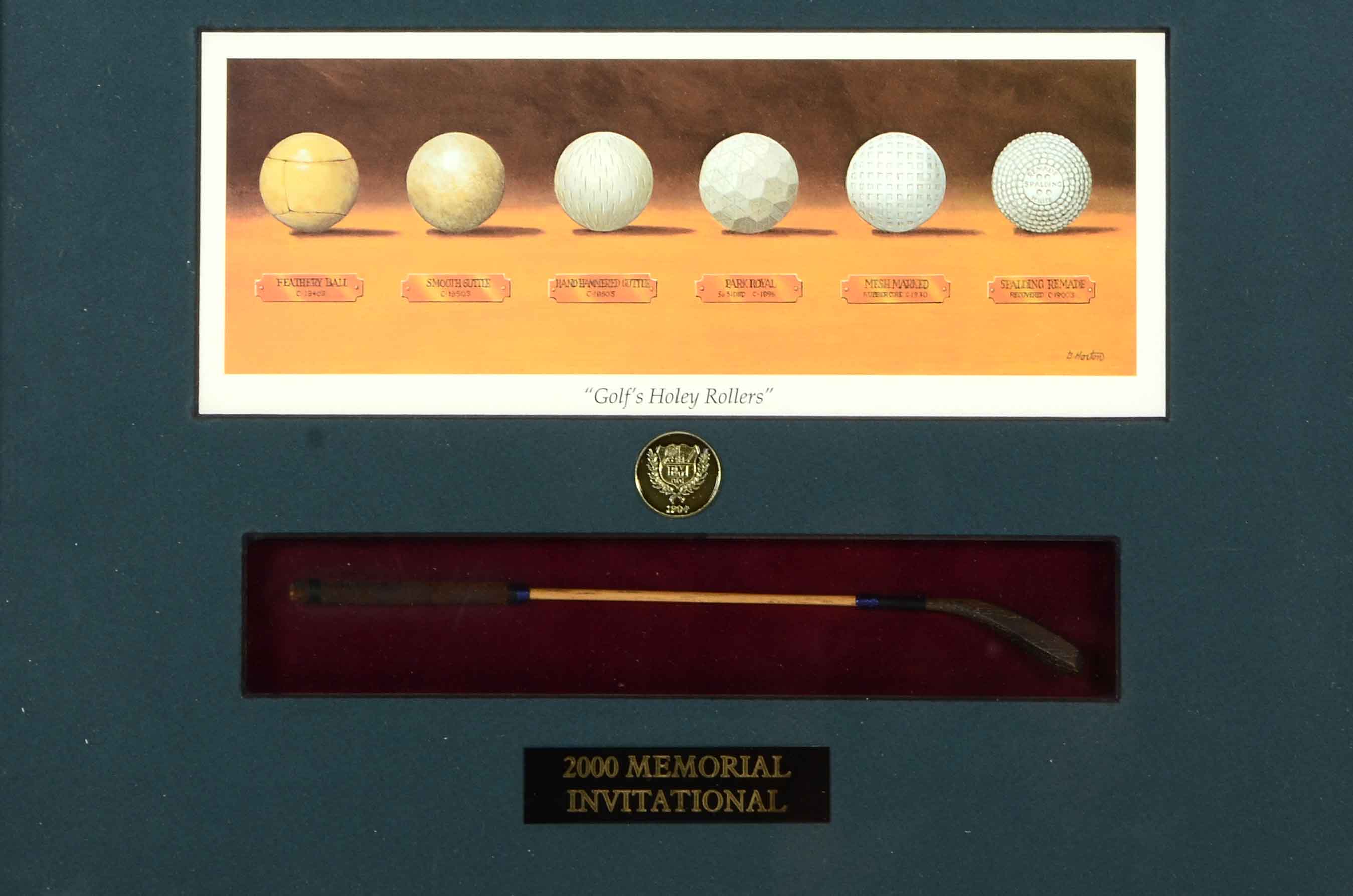 Four Framed Golf Decor Items