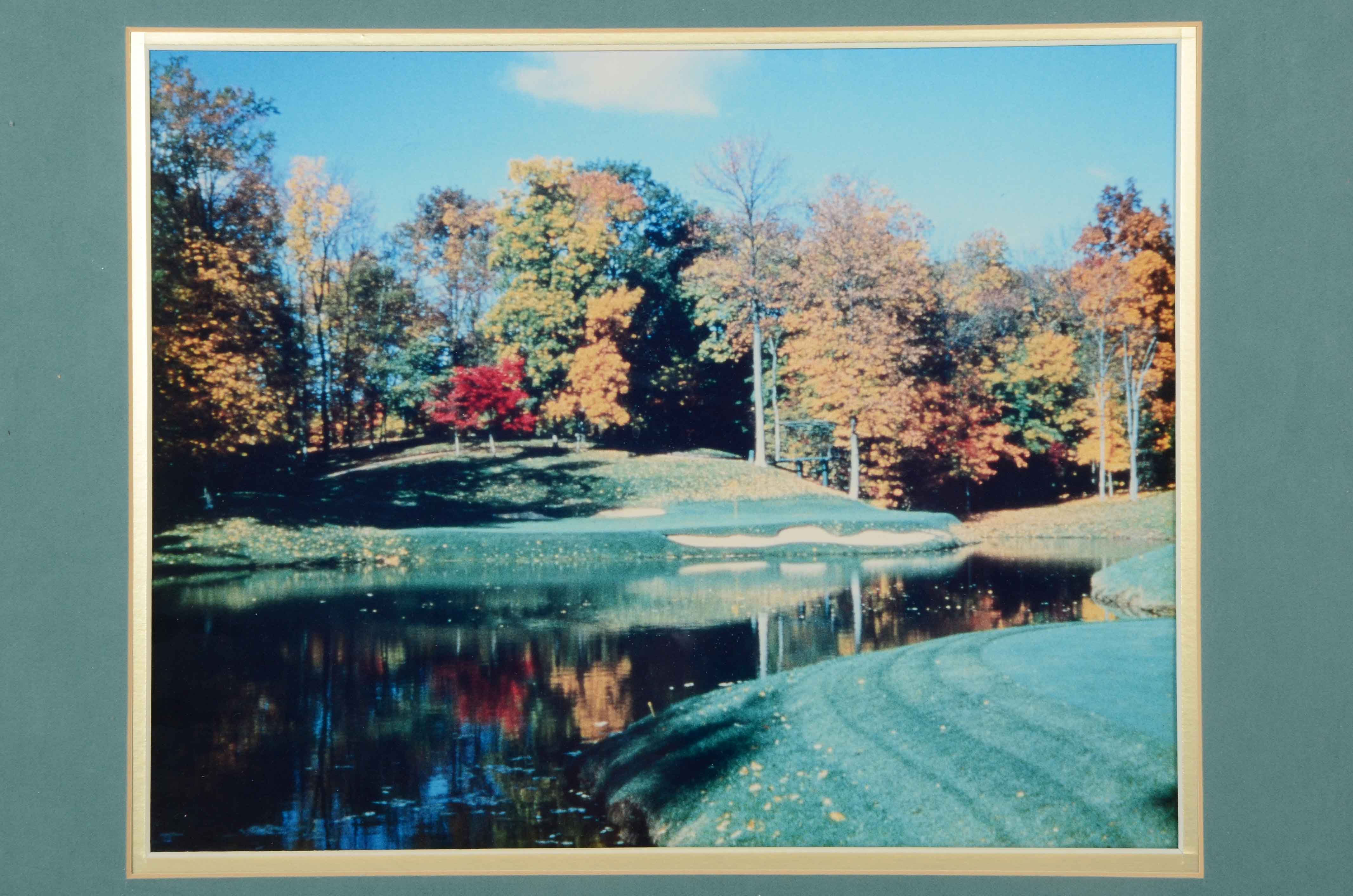 Framed Photo of a Golf Green