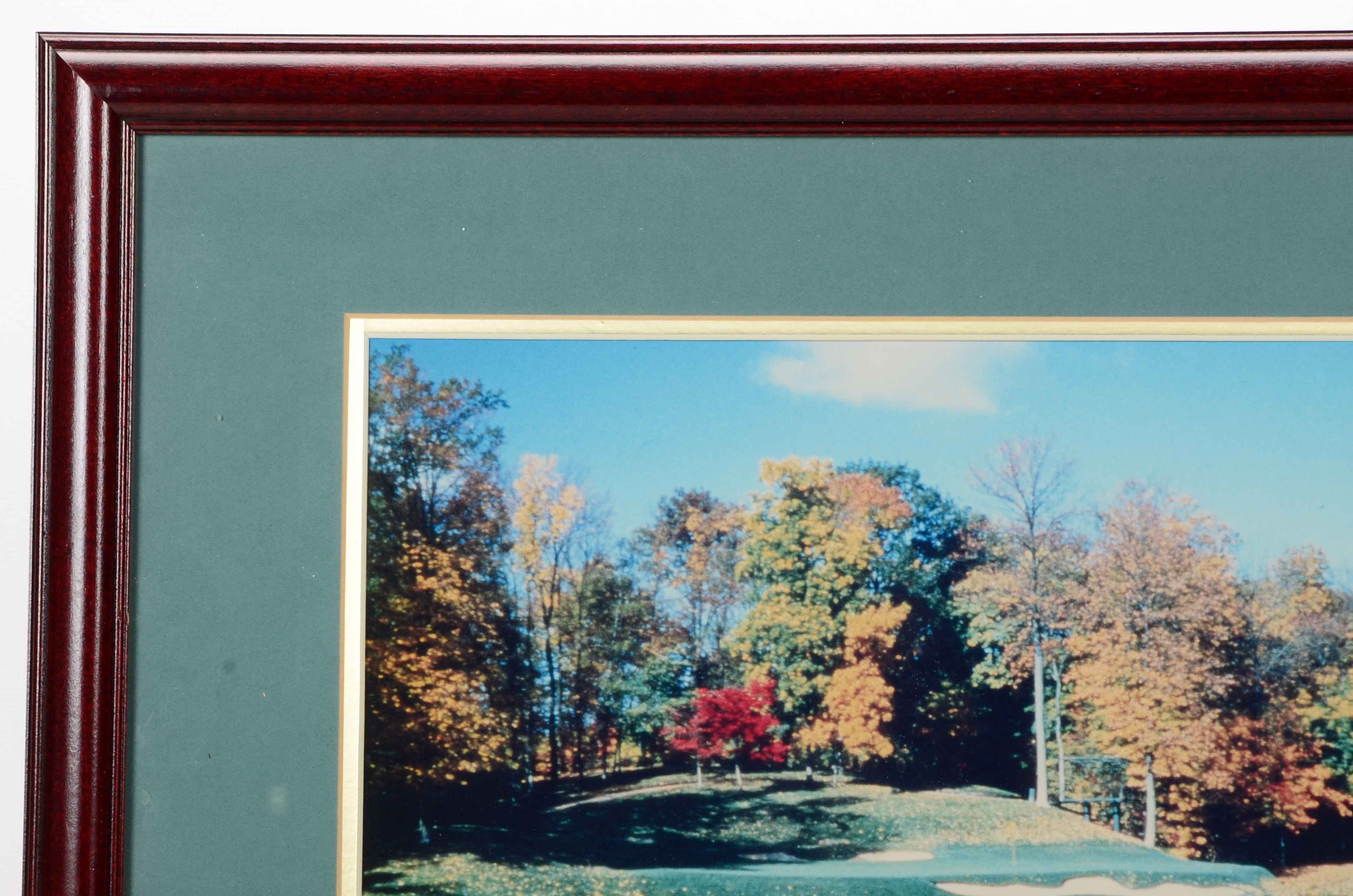 Framed Photo of a Golf Green