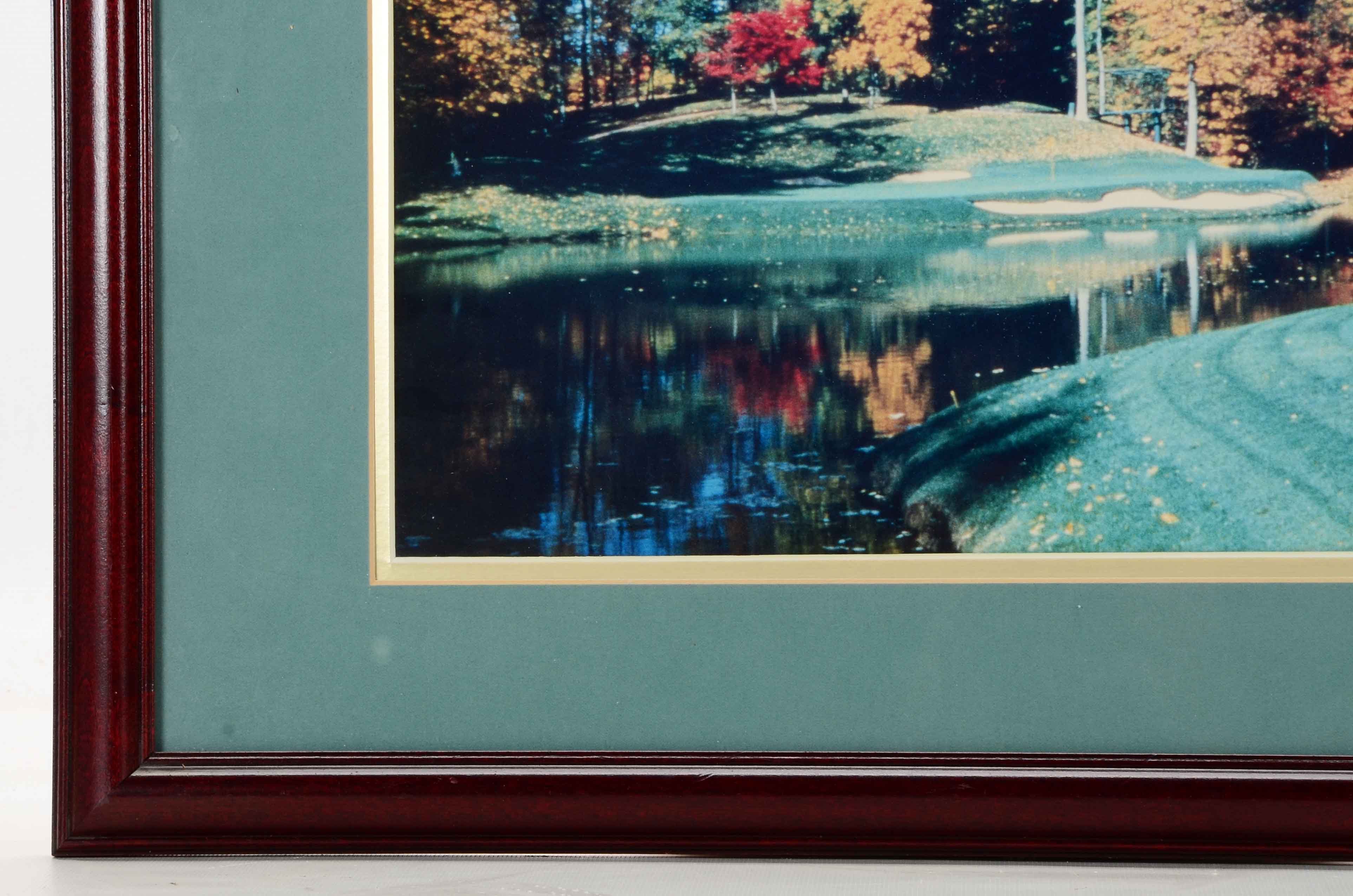 Framed Photo of a Golf Green