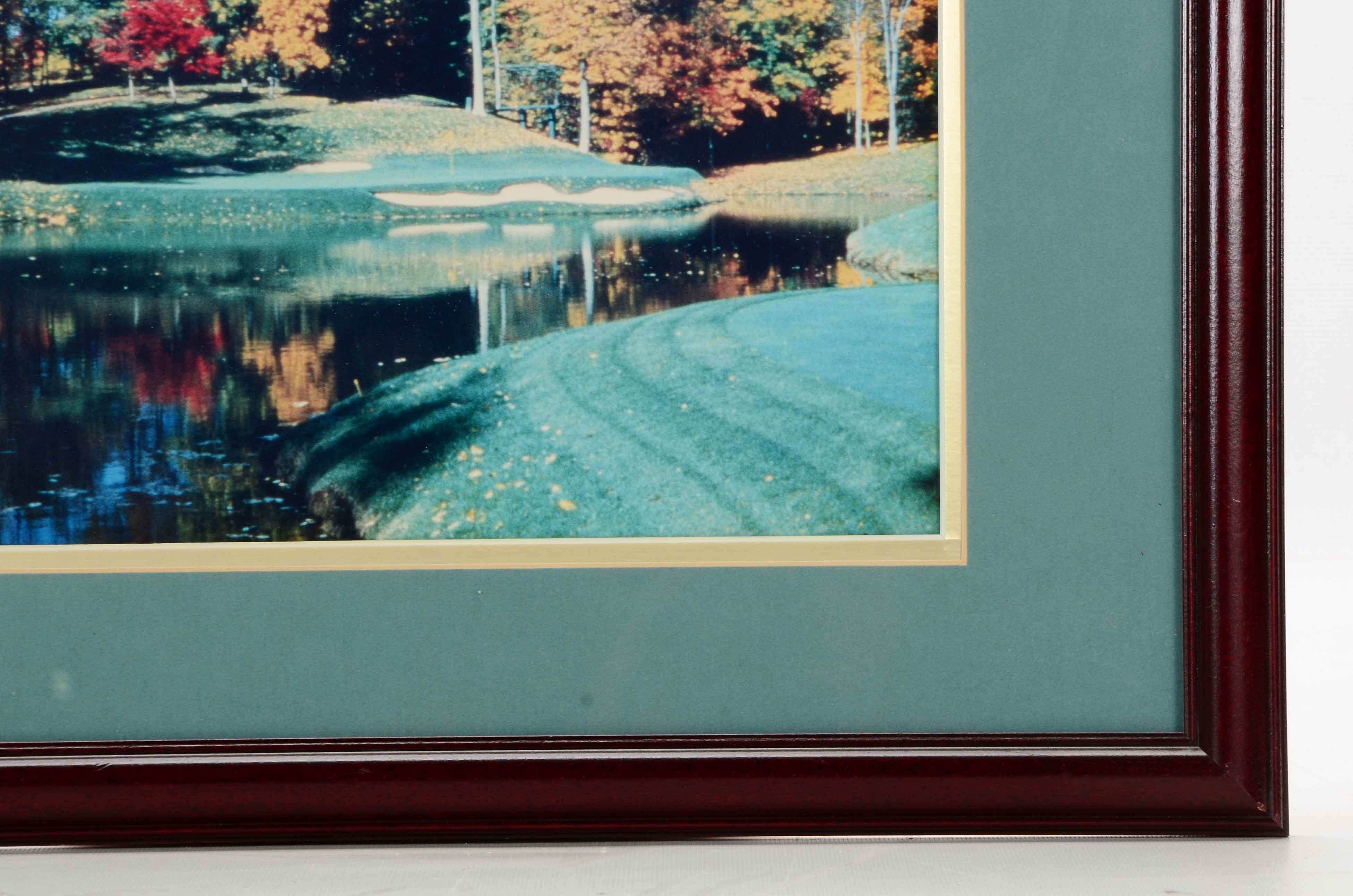 Framed Photo of a Golf Green