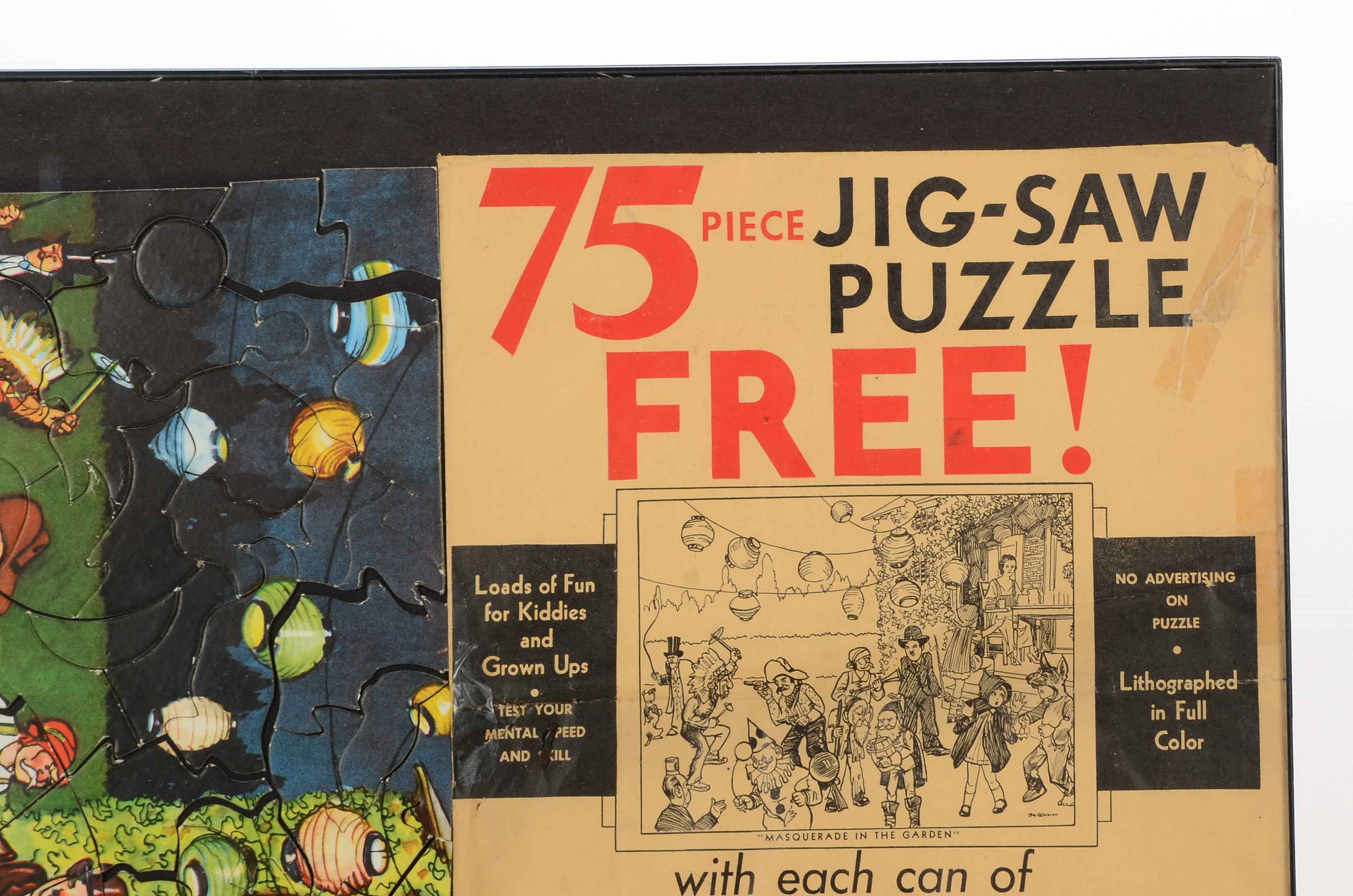 1940s-1950s "Toddy" Chocolate Malt Drink Advertisement and Premium Puzzle