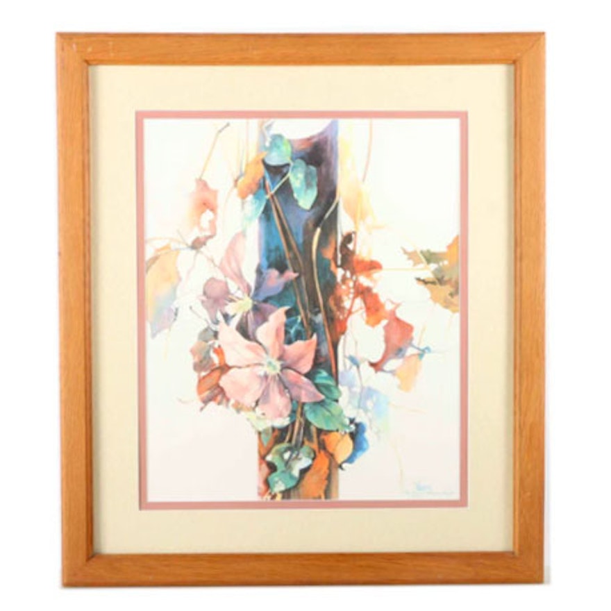 Karen Vernon Limited Edition Offset Lithograph of Wildflowers